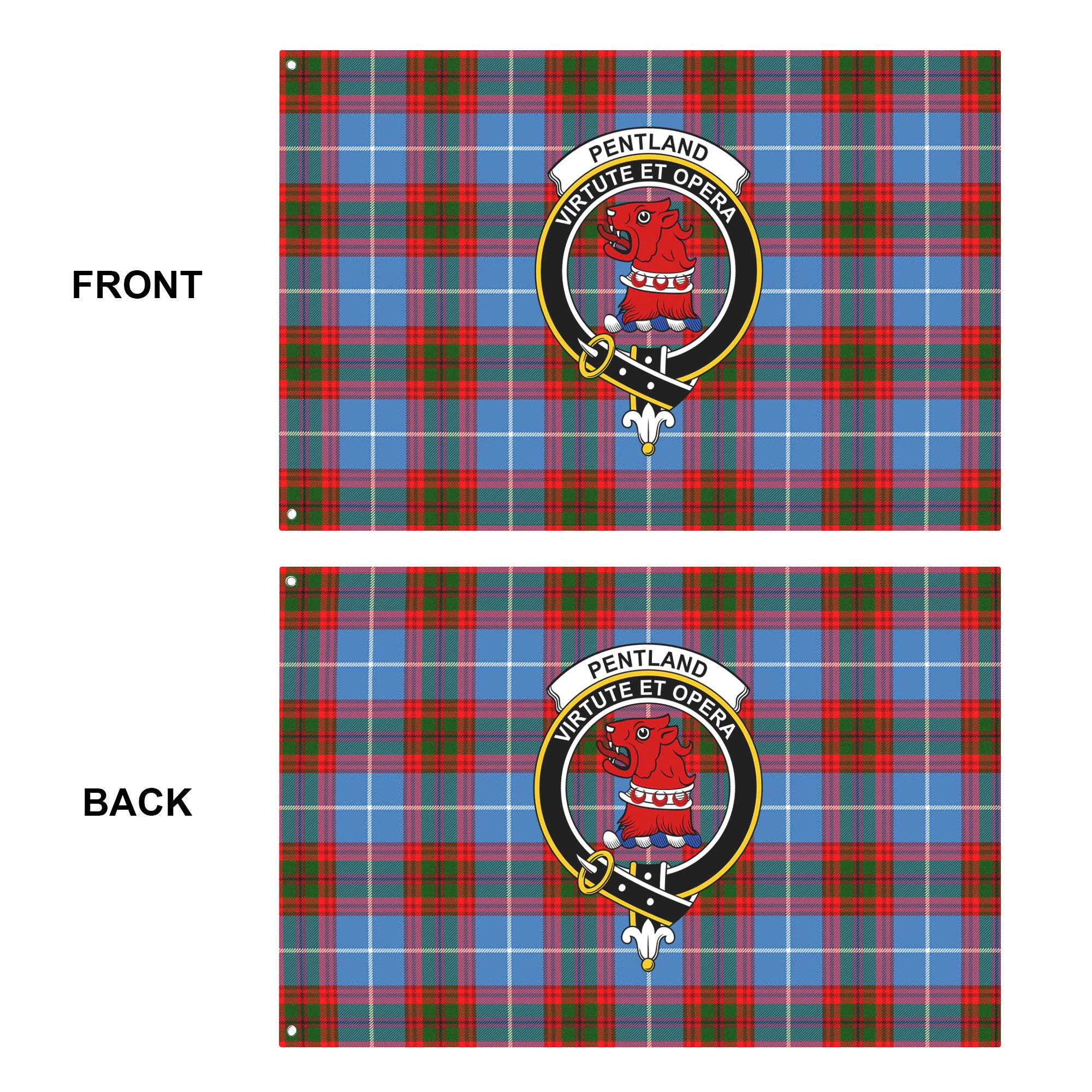 Pentland Tartan Crest House Flag