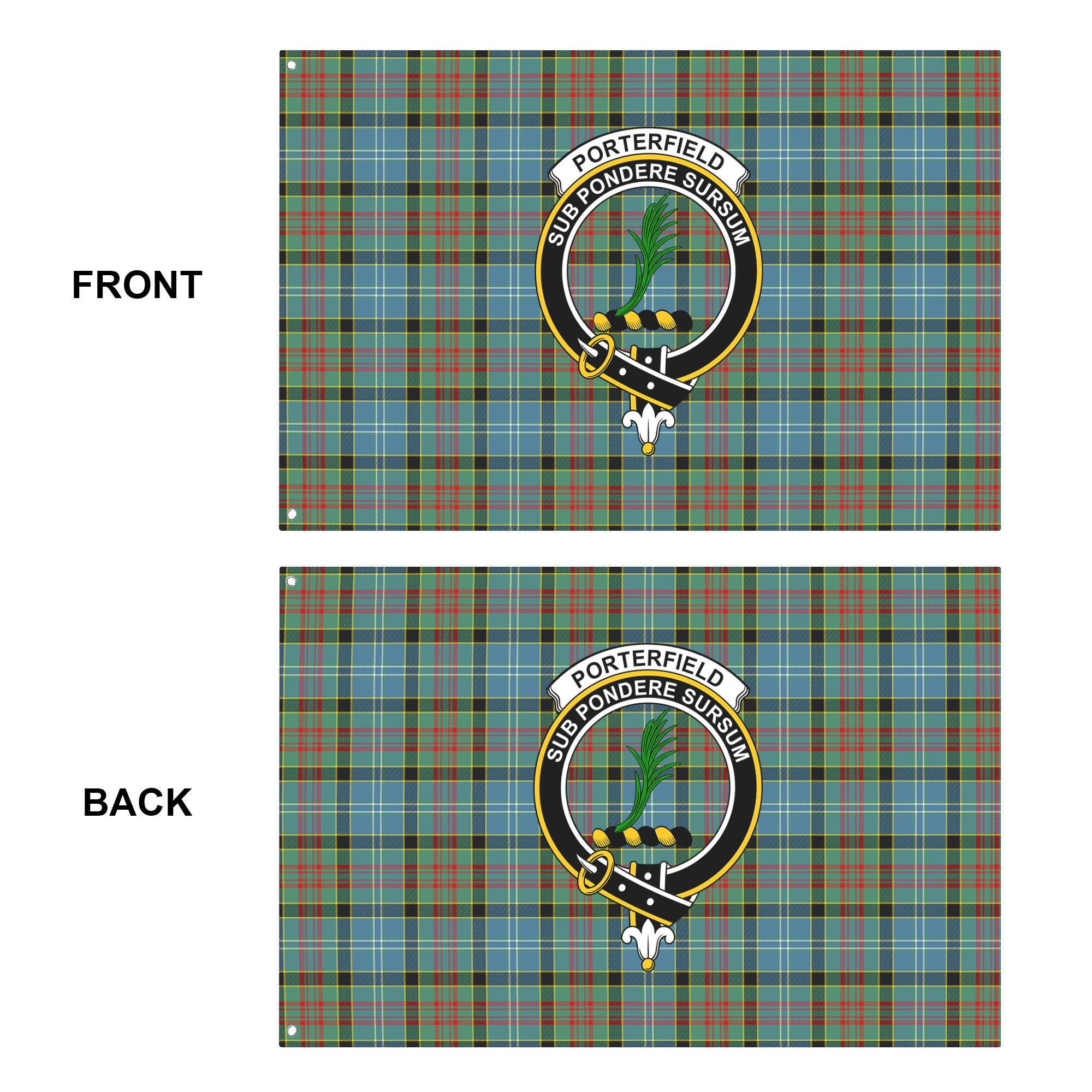 Porterfield Tartan Crest House Flag