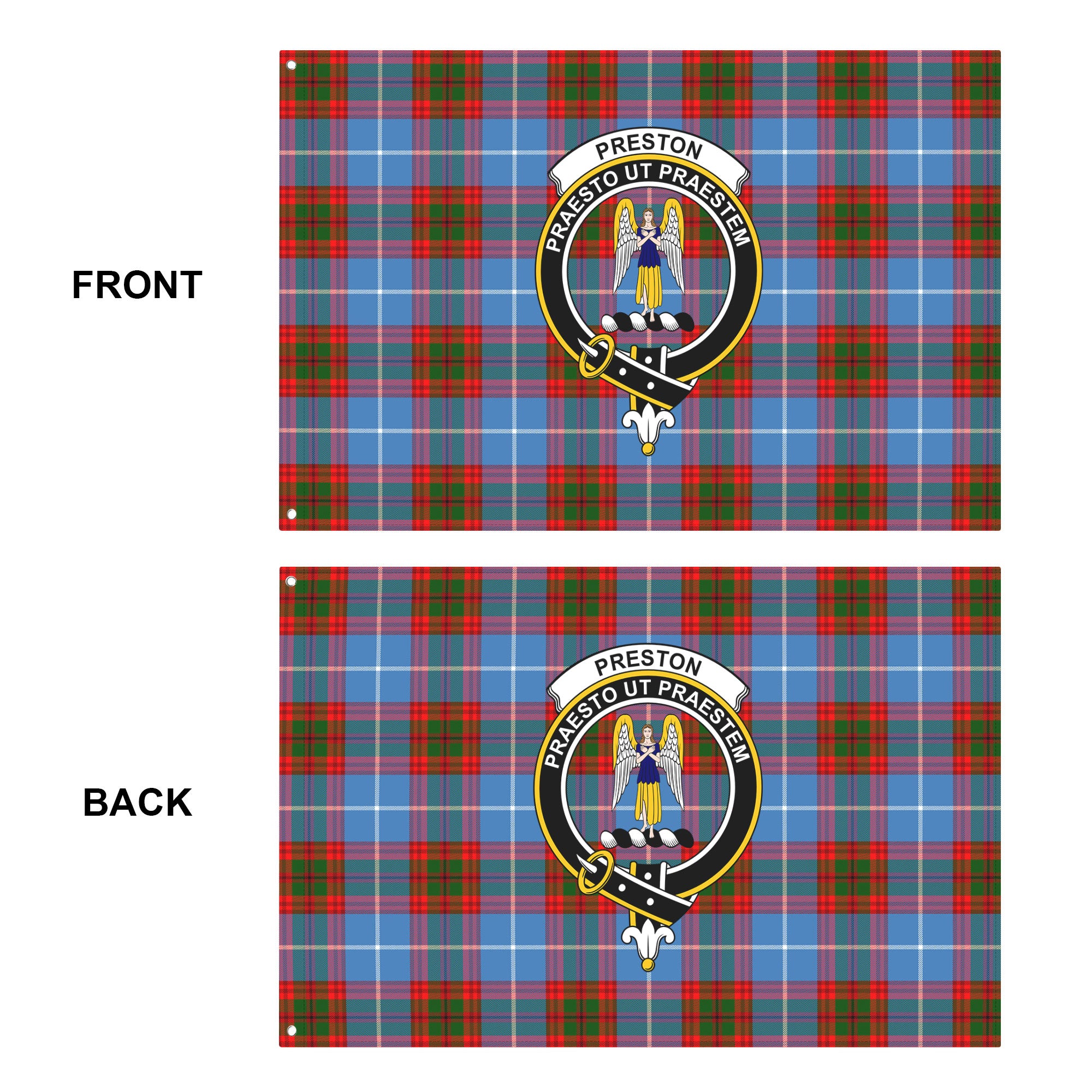 Preston Tartan Crest House Flag