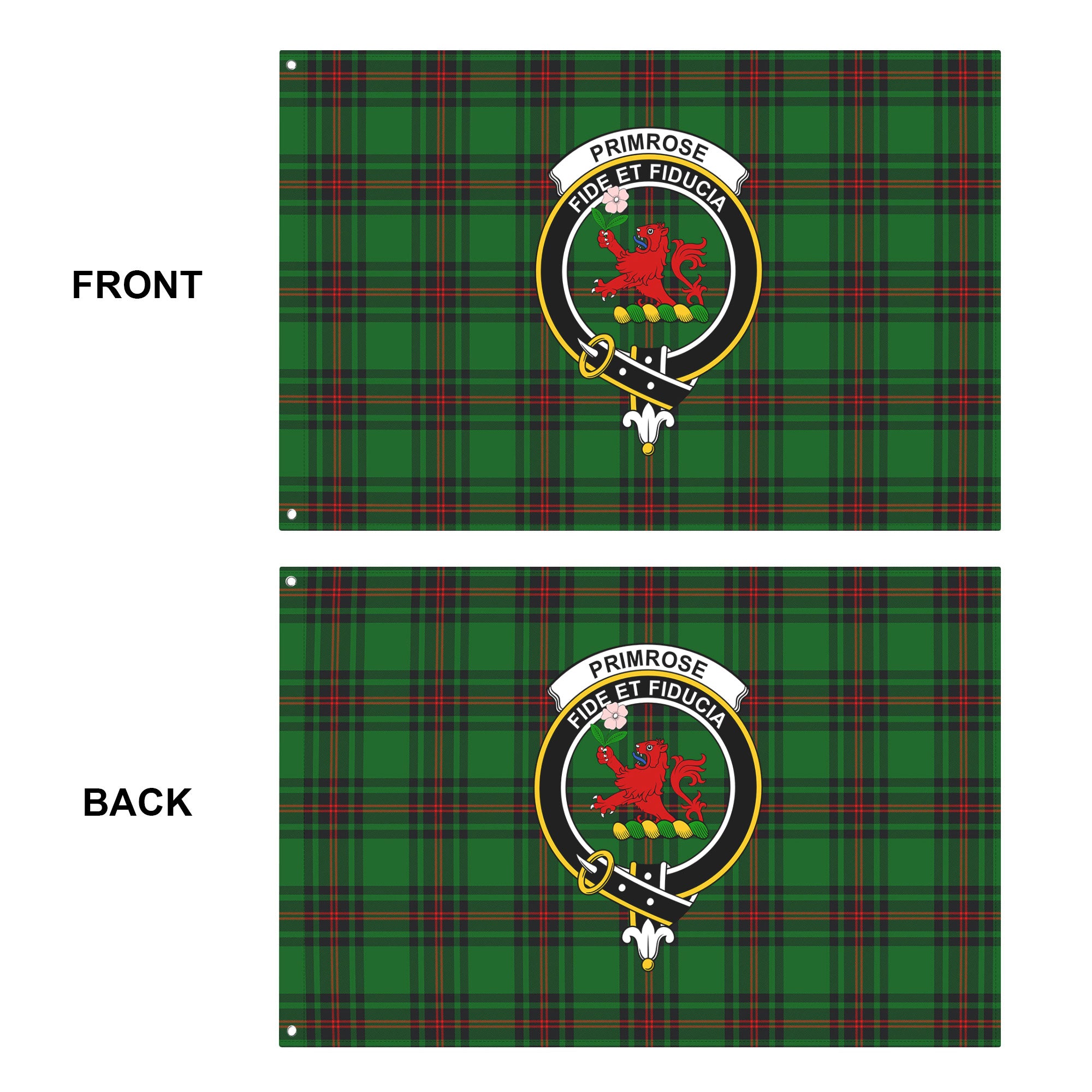 Primrose Tartan Crest House Flag
