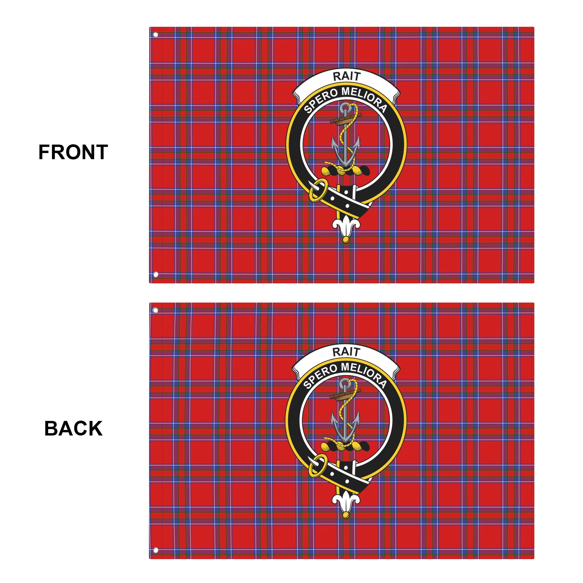 Rait Tartan Crest House Flag