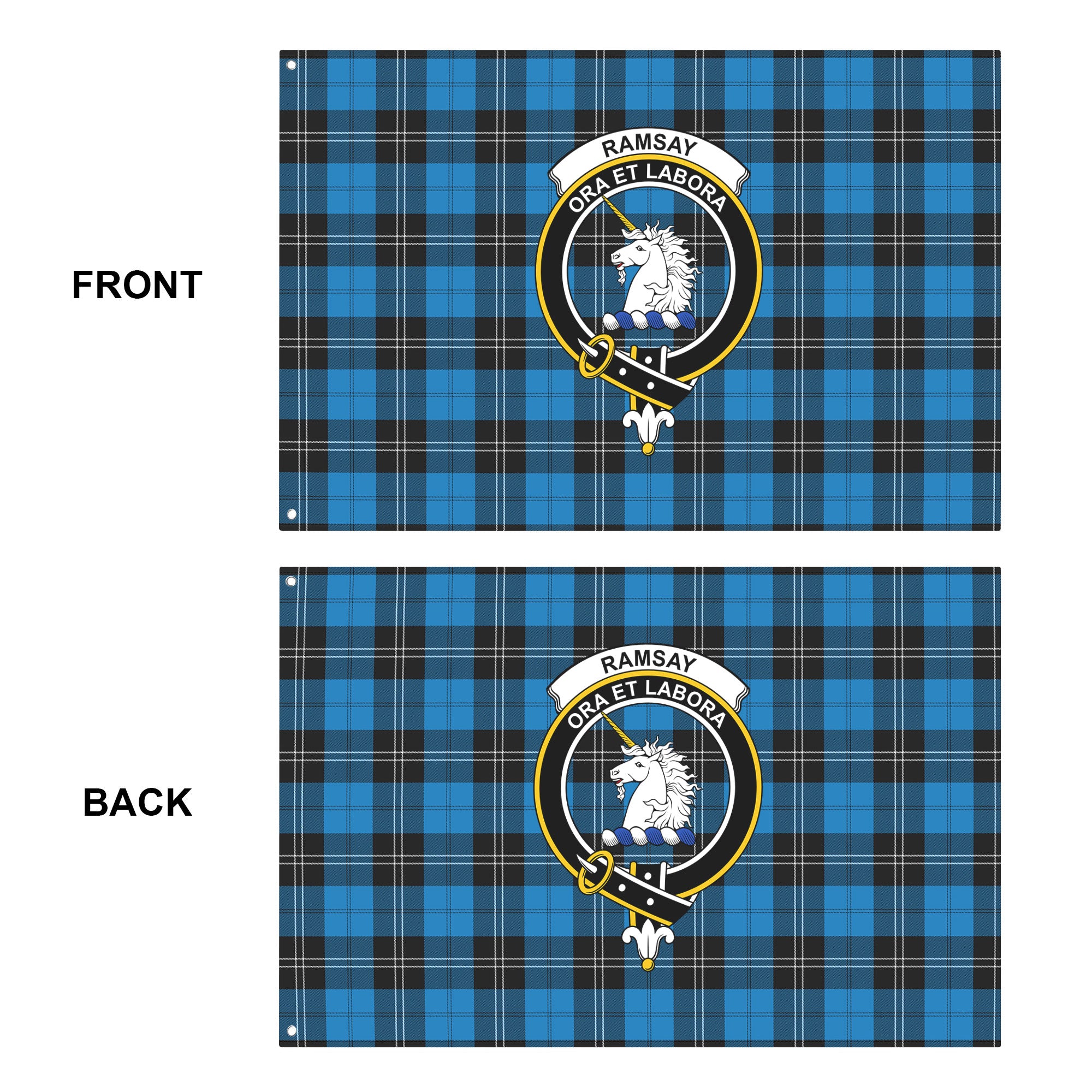 Ramsay Blue Ancient Tartan Crest House Flag