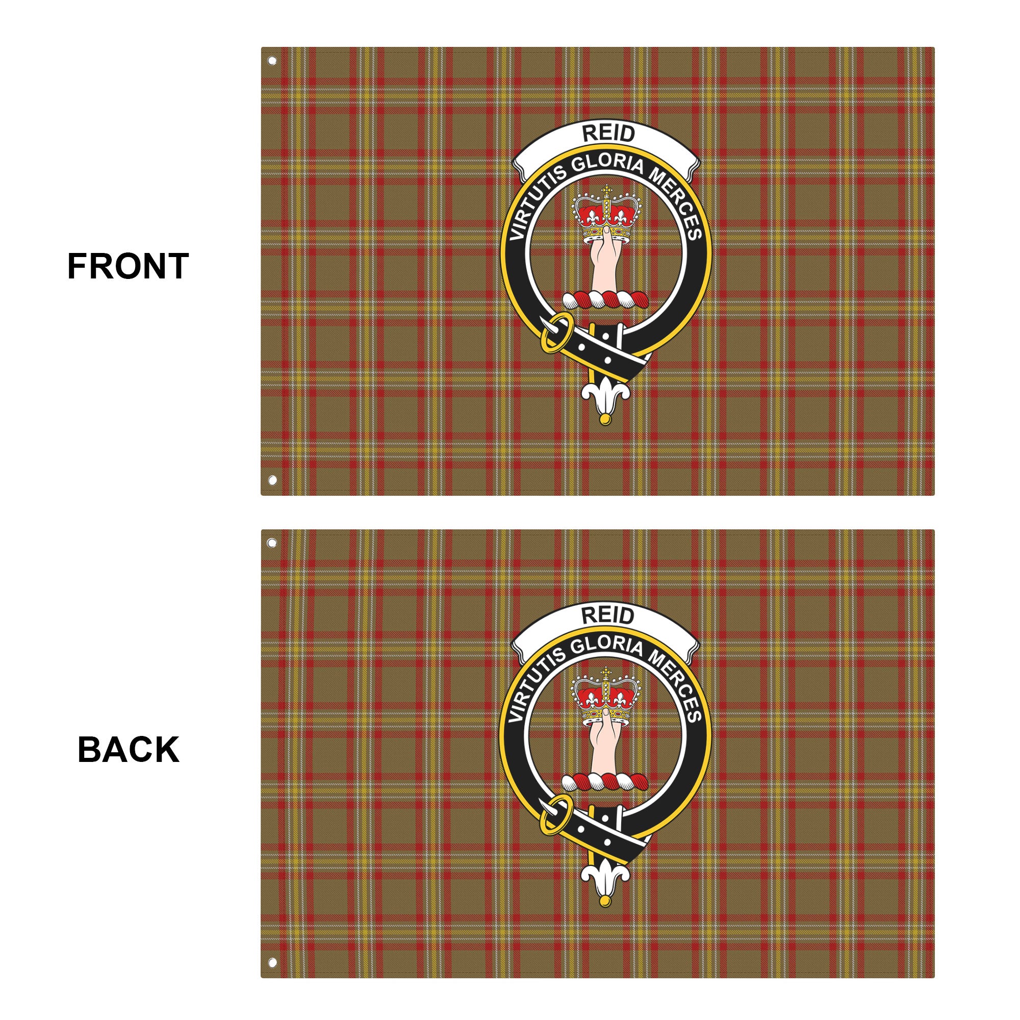 Reid Ancient Tartan Crest House Flag