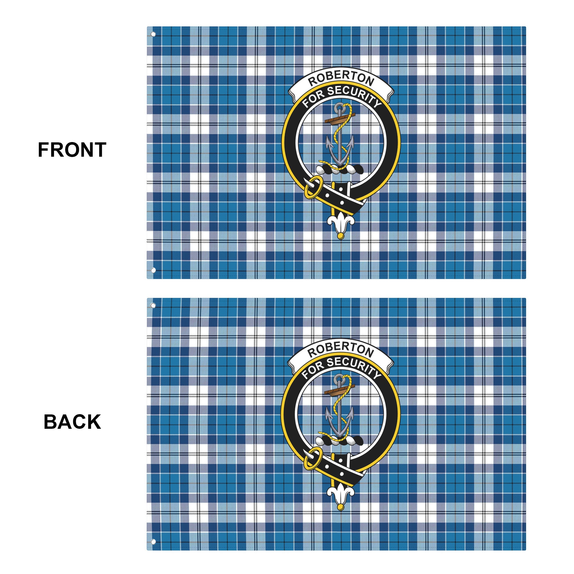 Roberton Tartan Crest House Flag