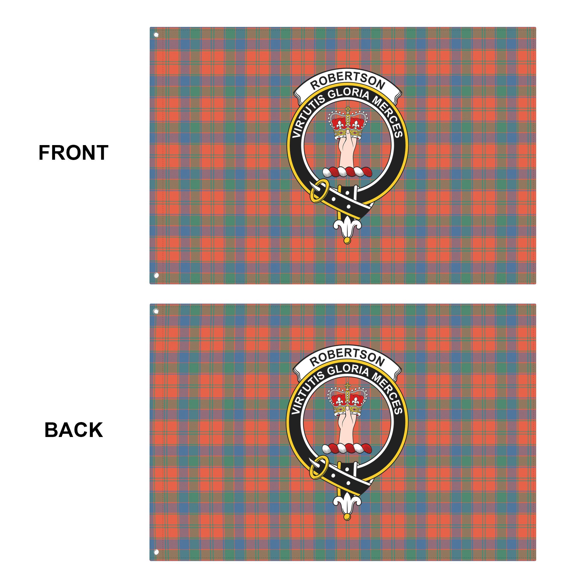 Robertson Ancient Tartan Crest House Flag