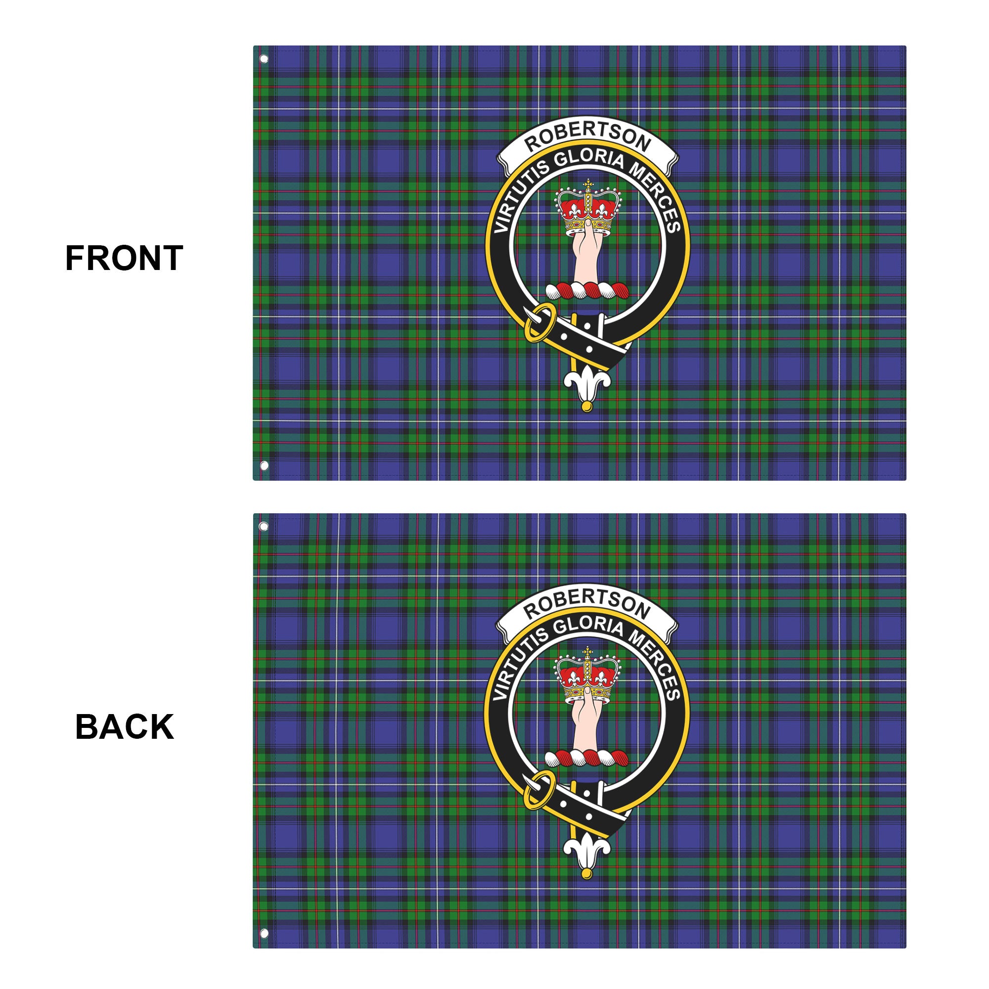 Robertson Hunting Modern Tartan Crest House Flag