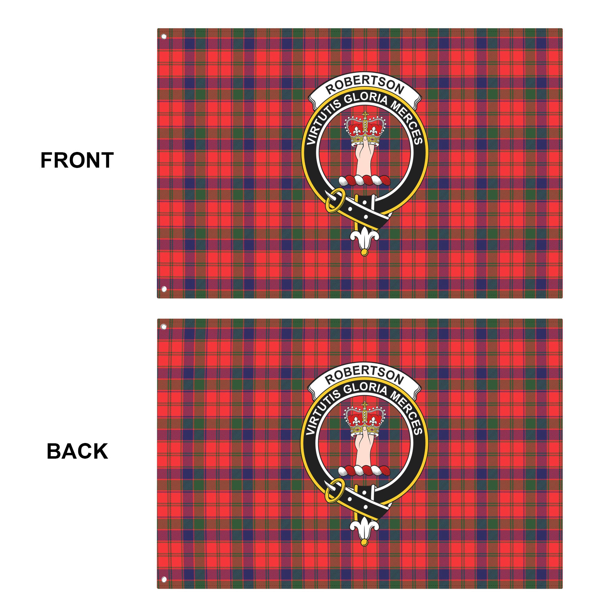 Robertson Modern Tartan Crest House Flag
