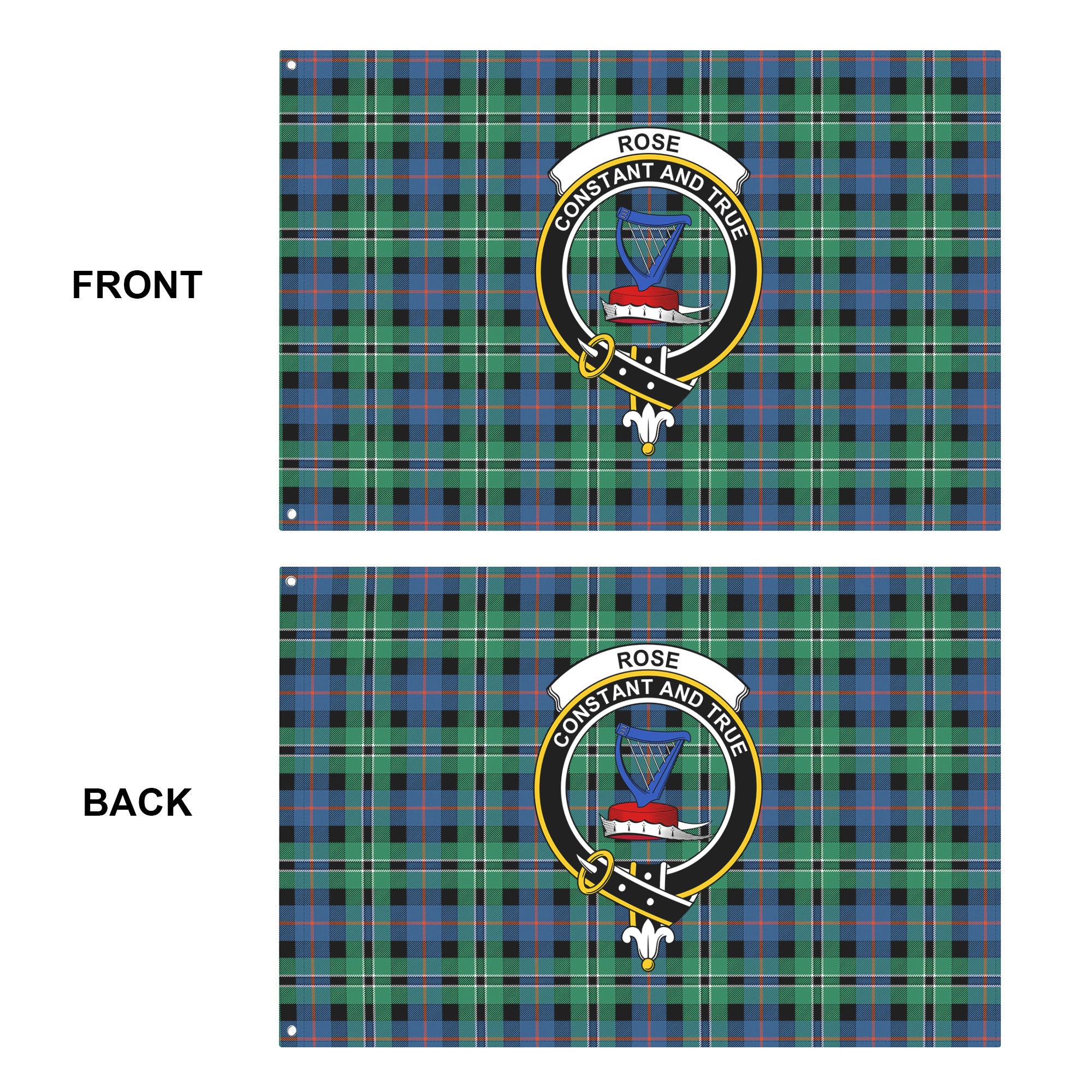 Rose Hunting Ancient Tartan Crest House Flag