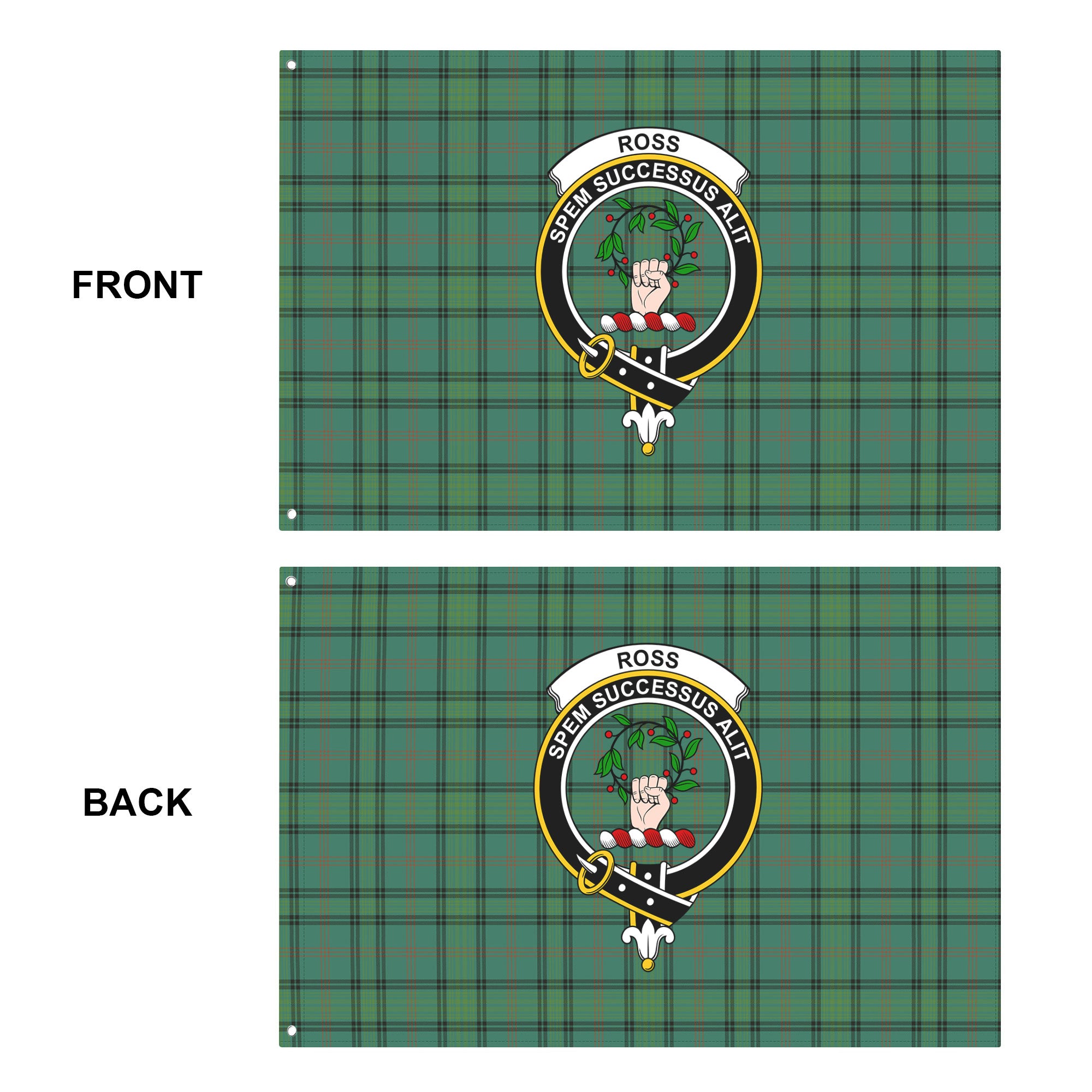 Ross Hunting Ancient Tartan Crest House Flag