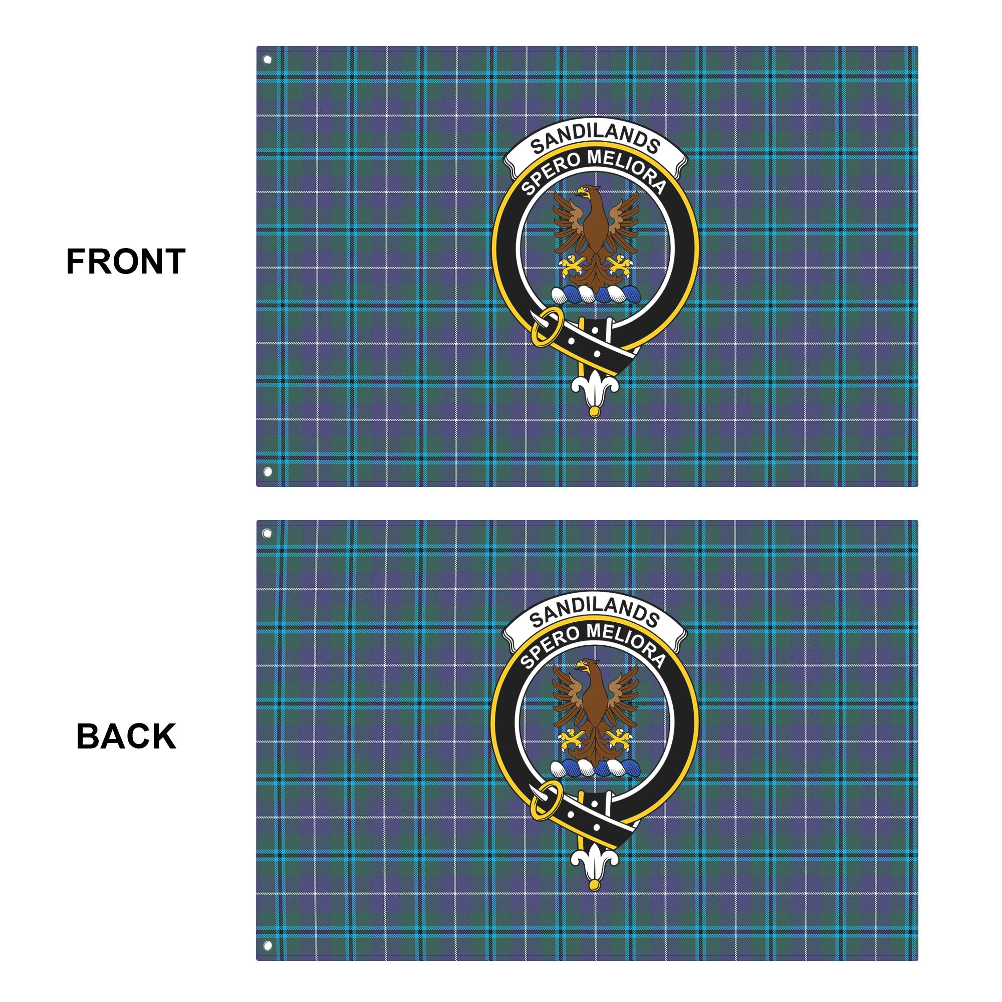 Sandilands Tartan Crest House Flag