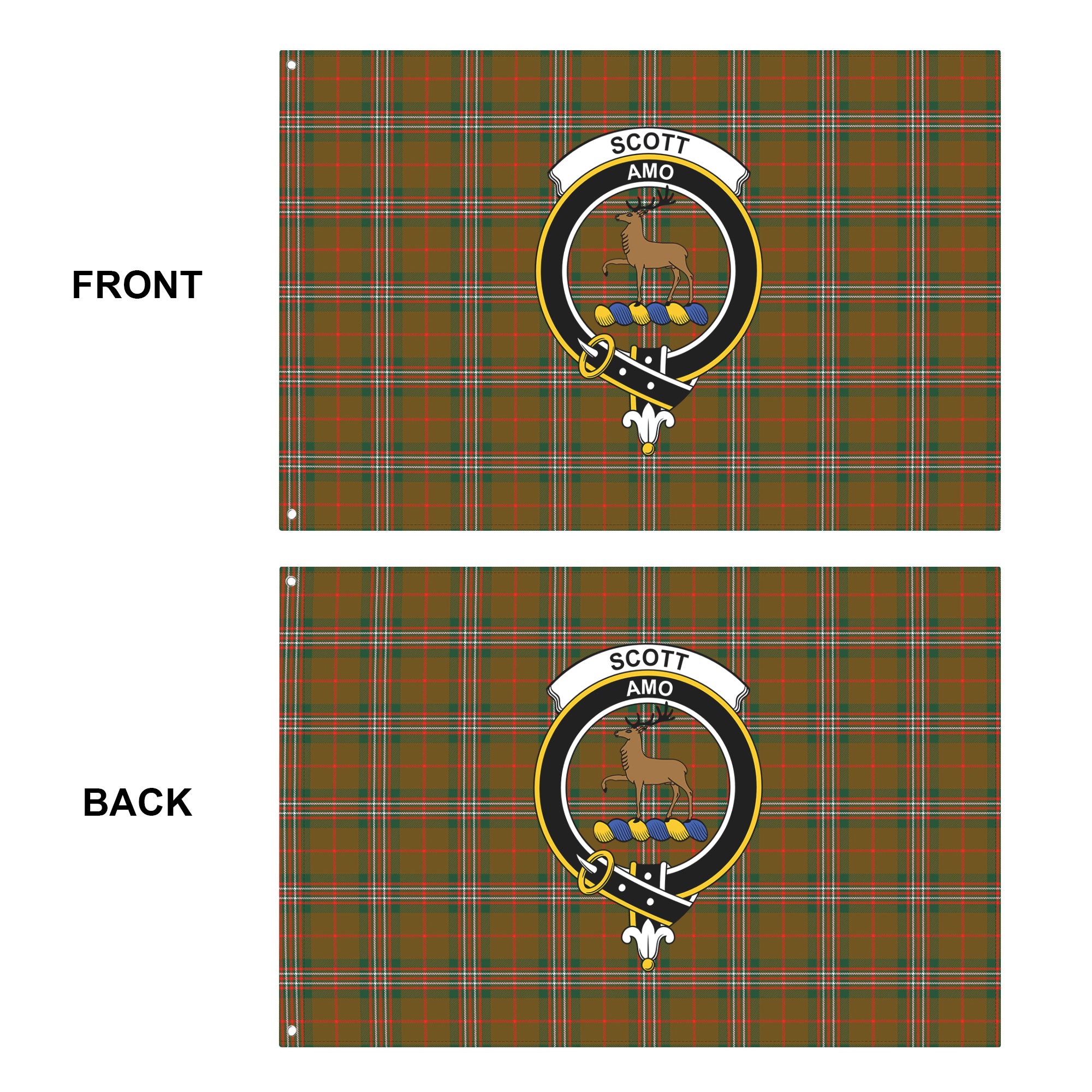 Scott Brown Modern Tartan Crest House Flag