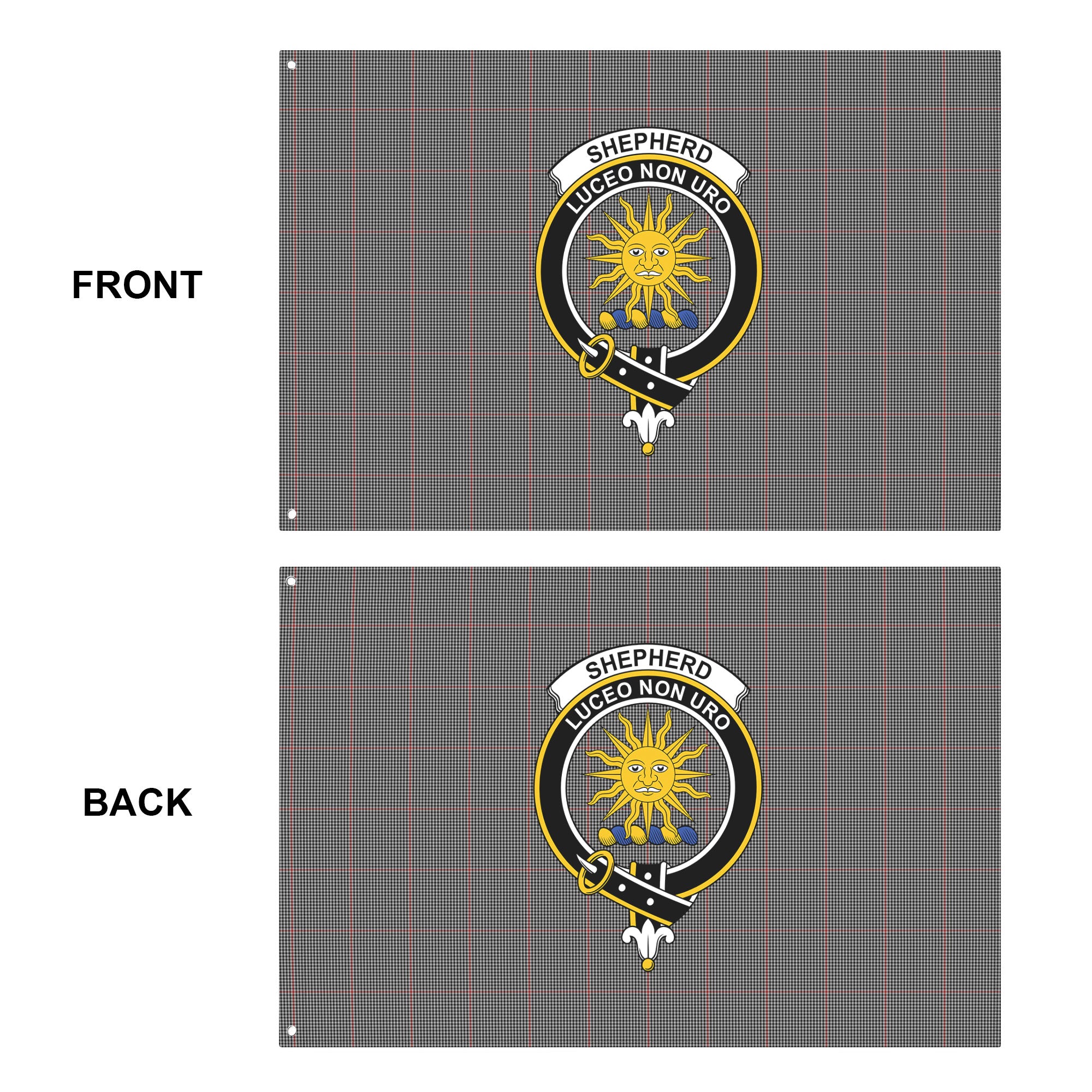 Shepherd Tartan Crest House Flag
