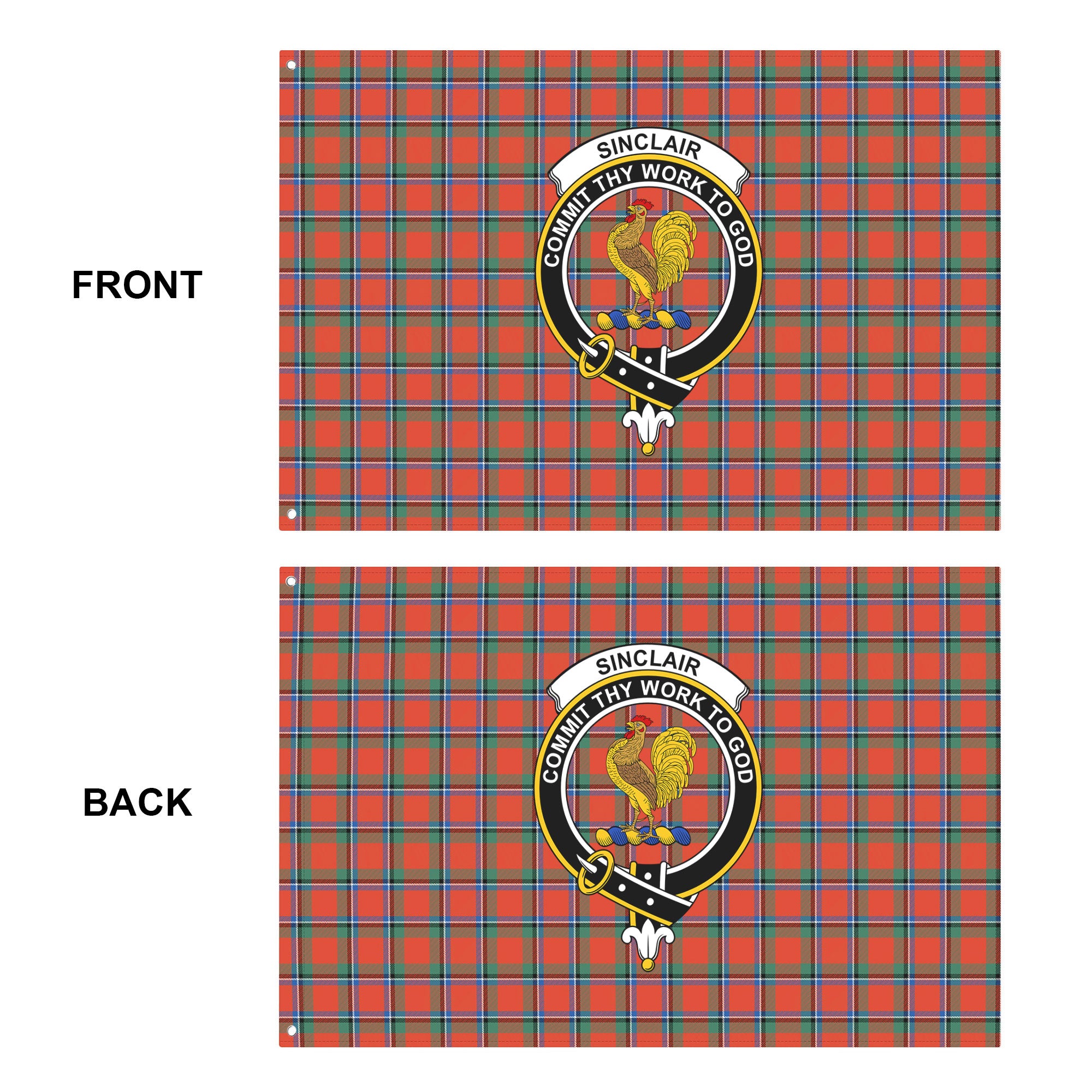 Sinclair Ancient Tartan Crest House Flag