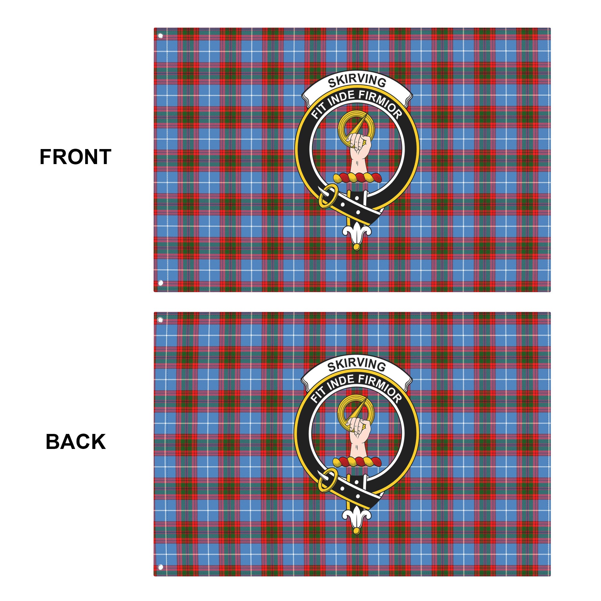 Skirving Tartan Crest House Flag