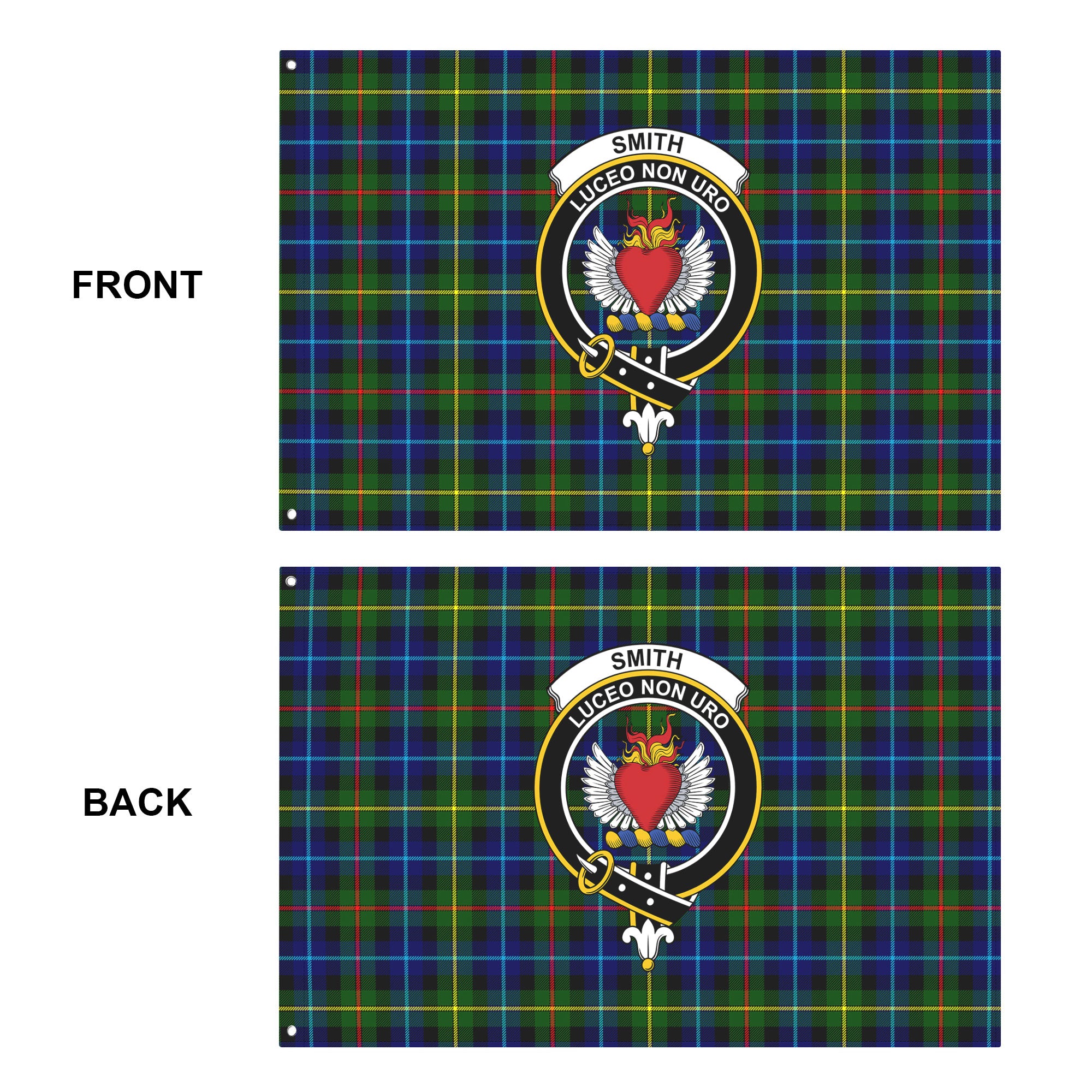 Smith Modern Tartan Crest House Flag