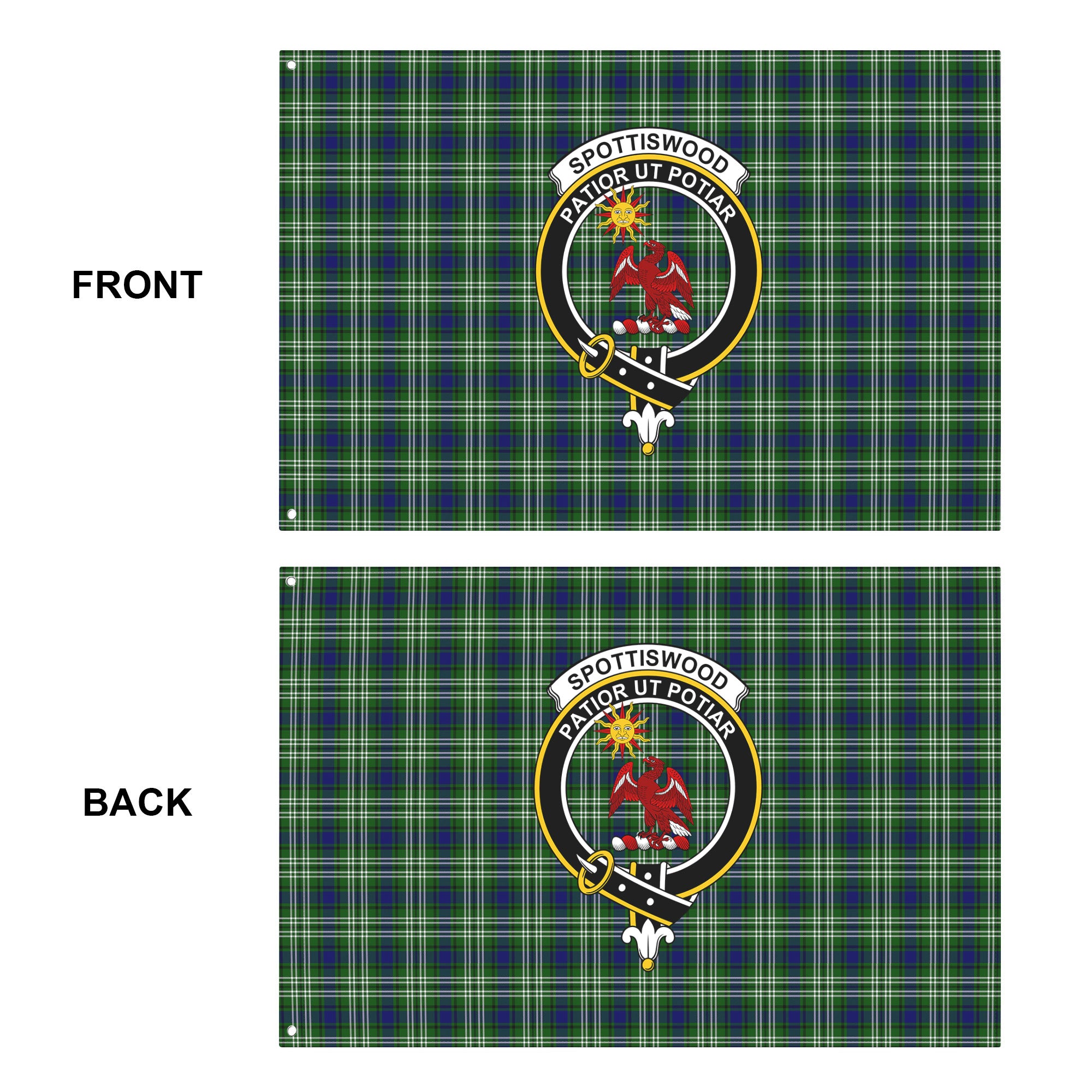 Spottiswood Tartan Crest House Flag