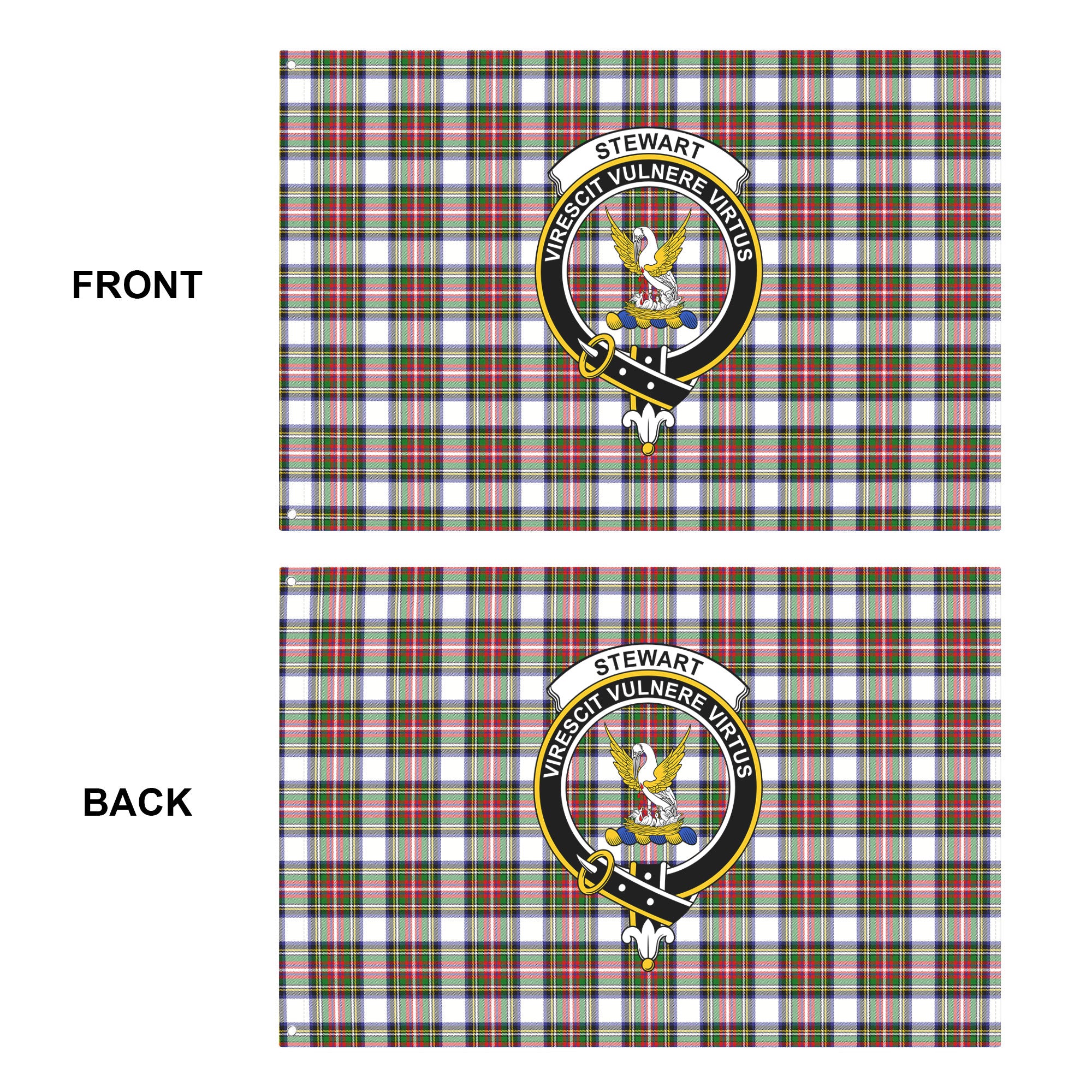 Stewart Dress Modern Tartan Crest House Flag