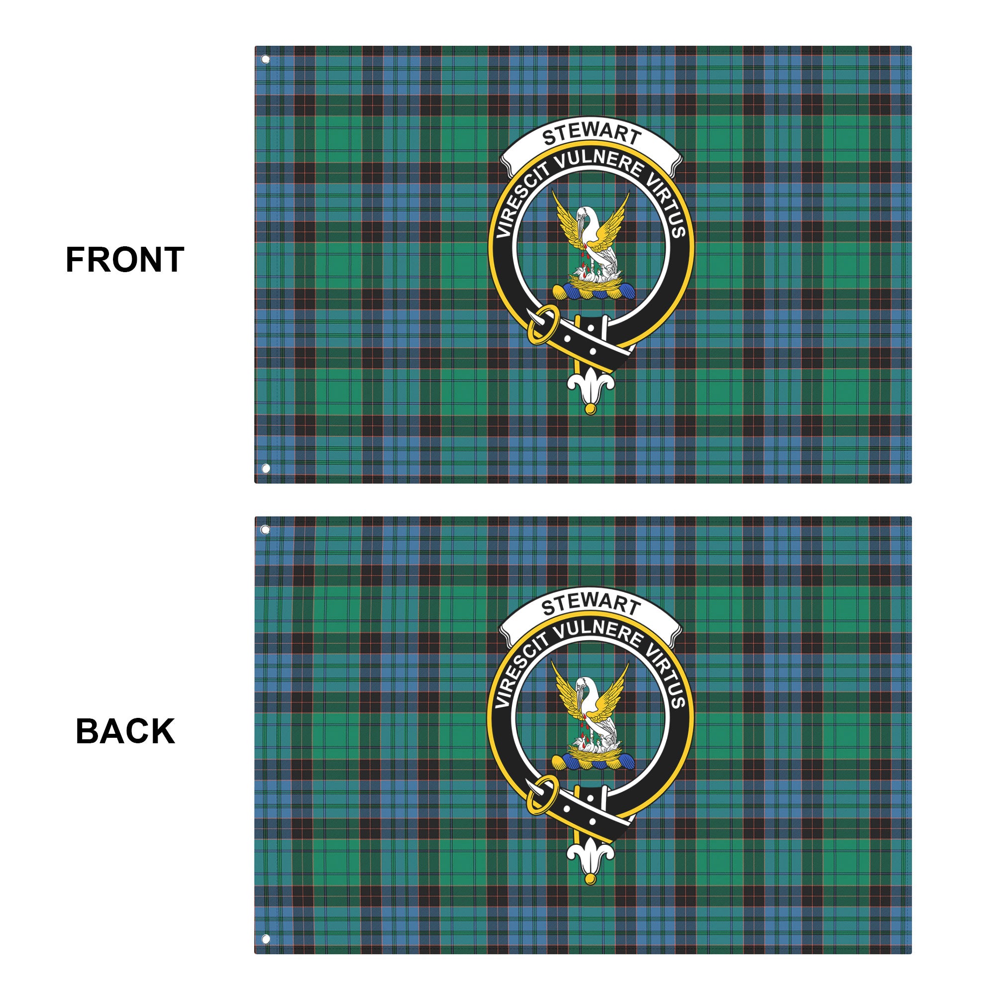 Stewart Old Ancient Tartan Crest House Flag