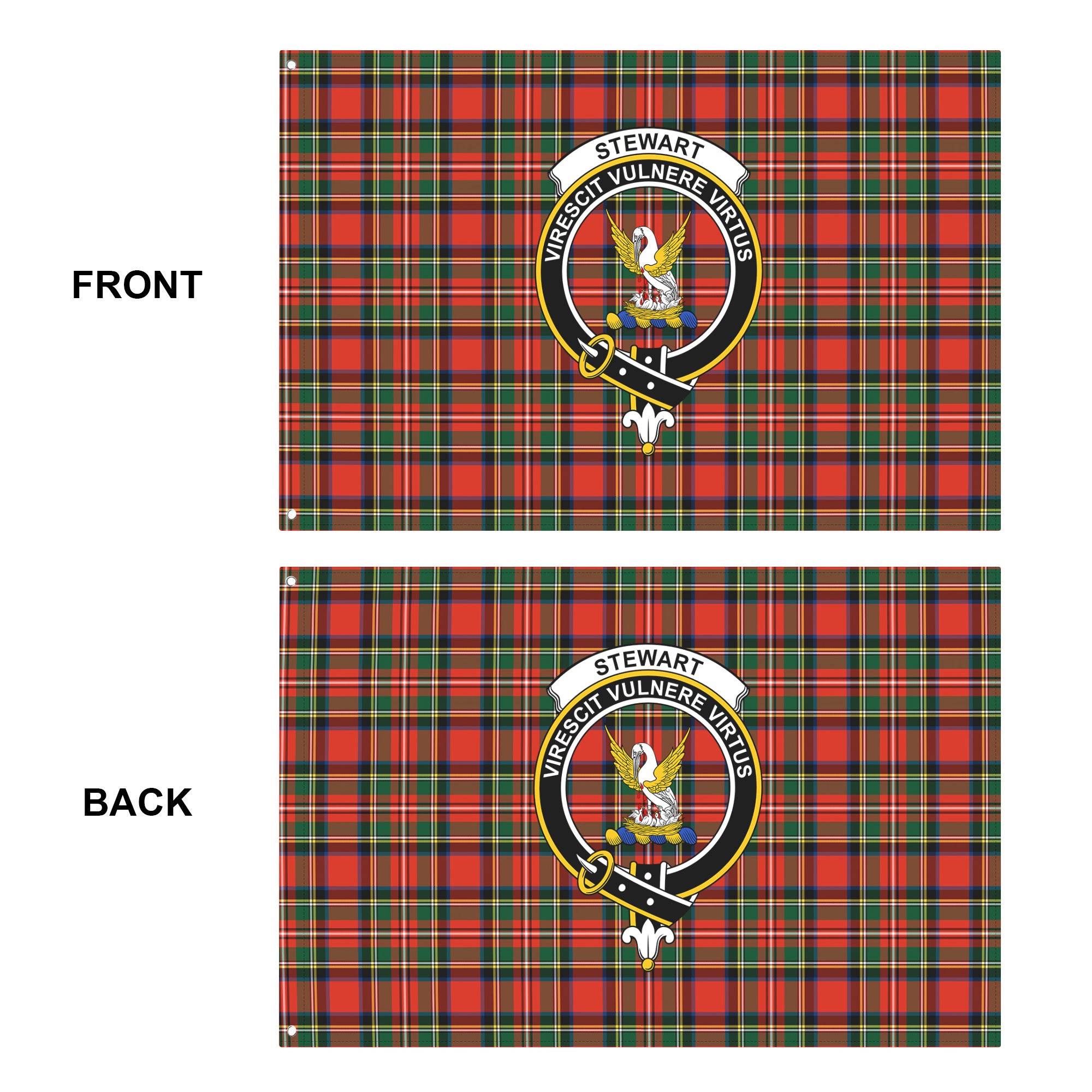 Stewart Royal Modern Tartan Crest House Flag