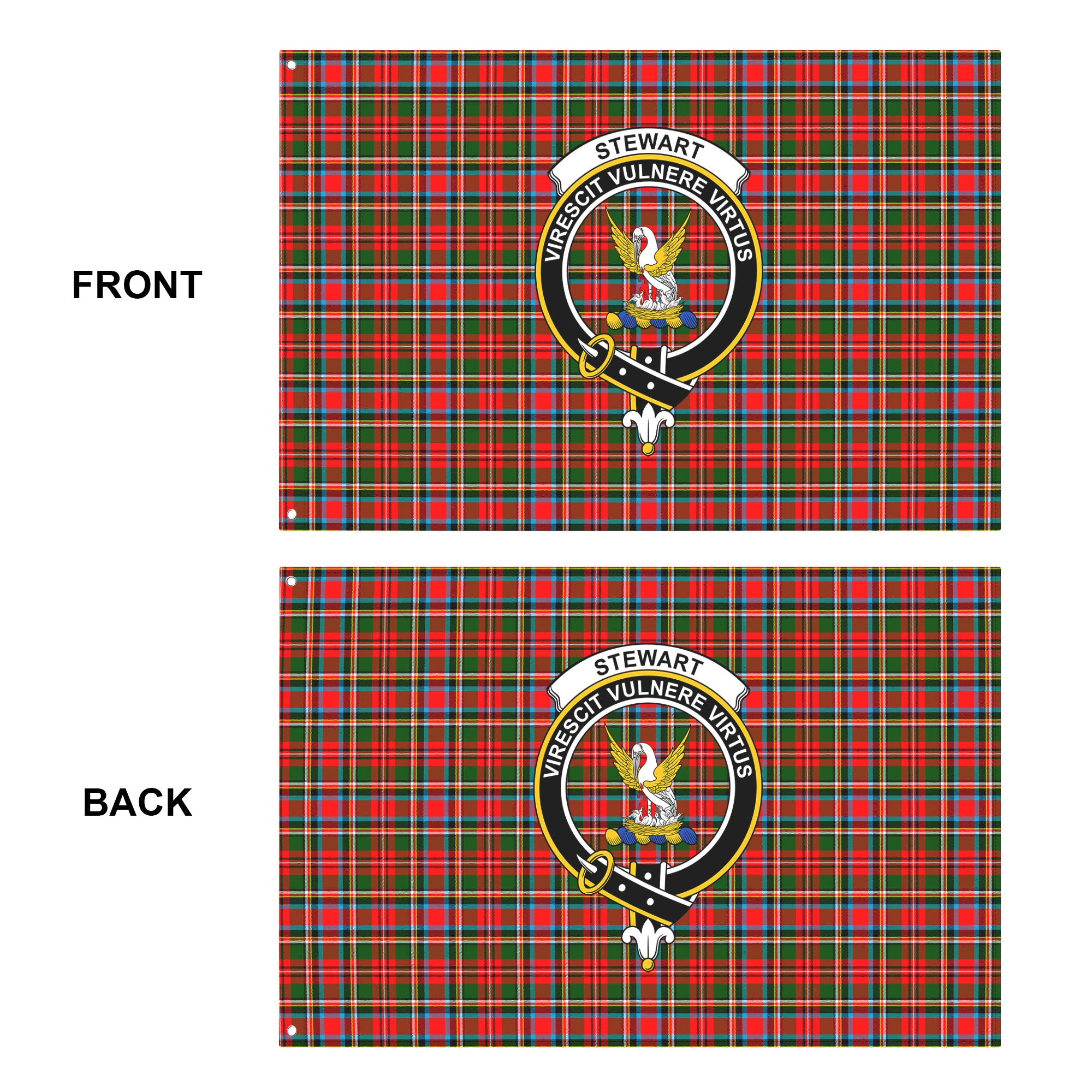 Stewart Royal Tartan Crest House Flag