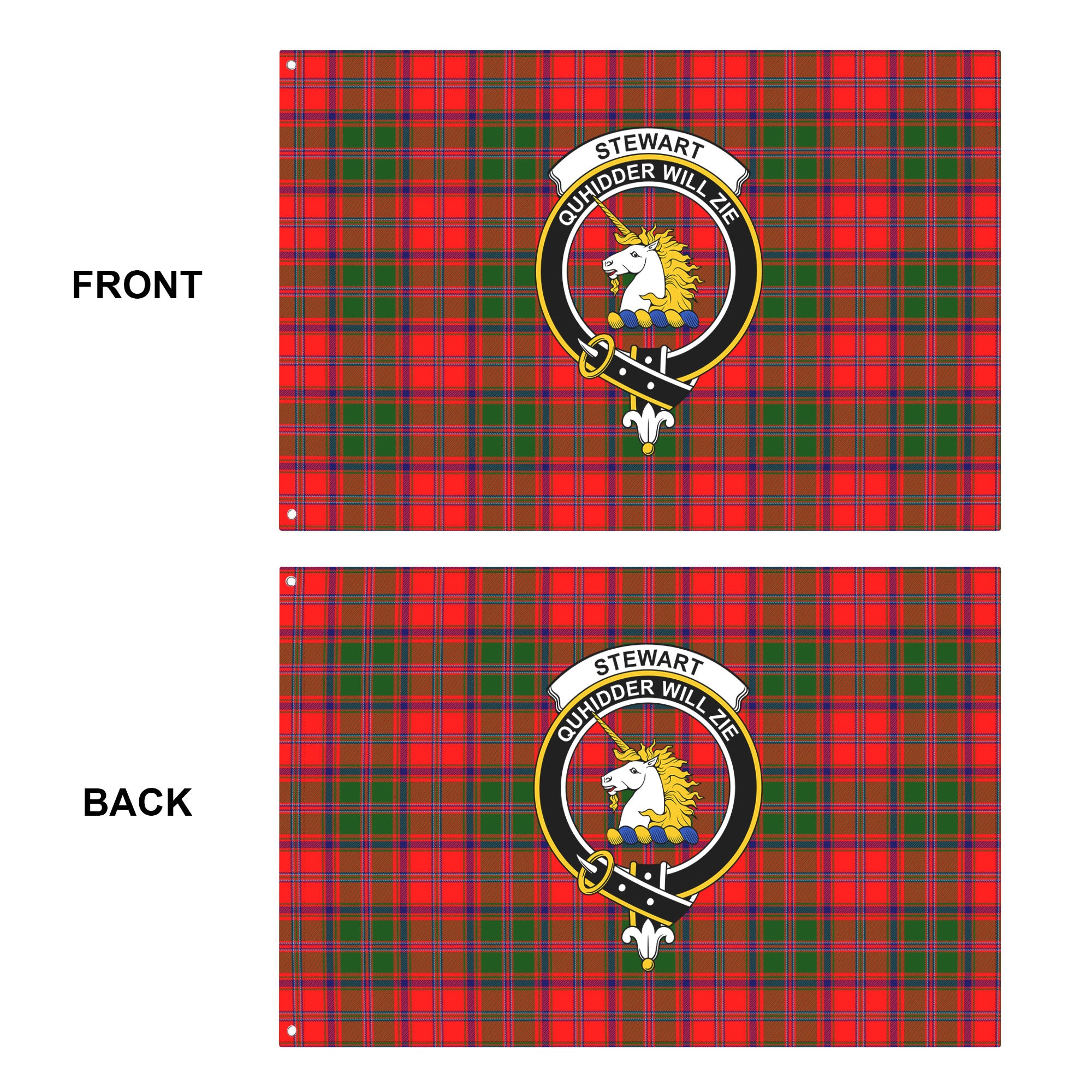 Stewart of Appin Modern Tartan Crest House Flag