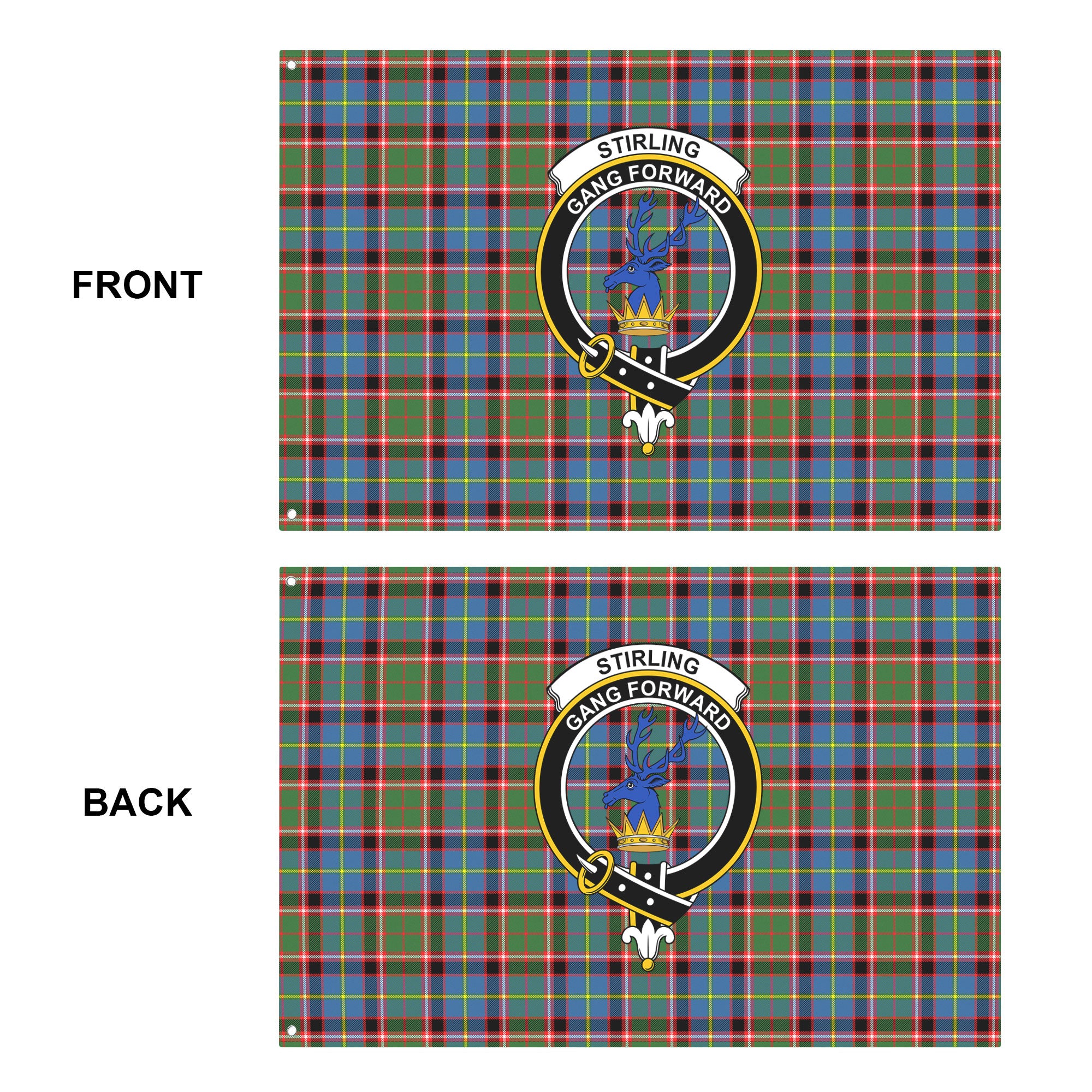 Stirling (of Cadder-Present Chief) Tartan Crest House Flag