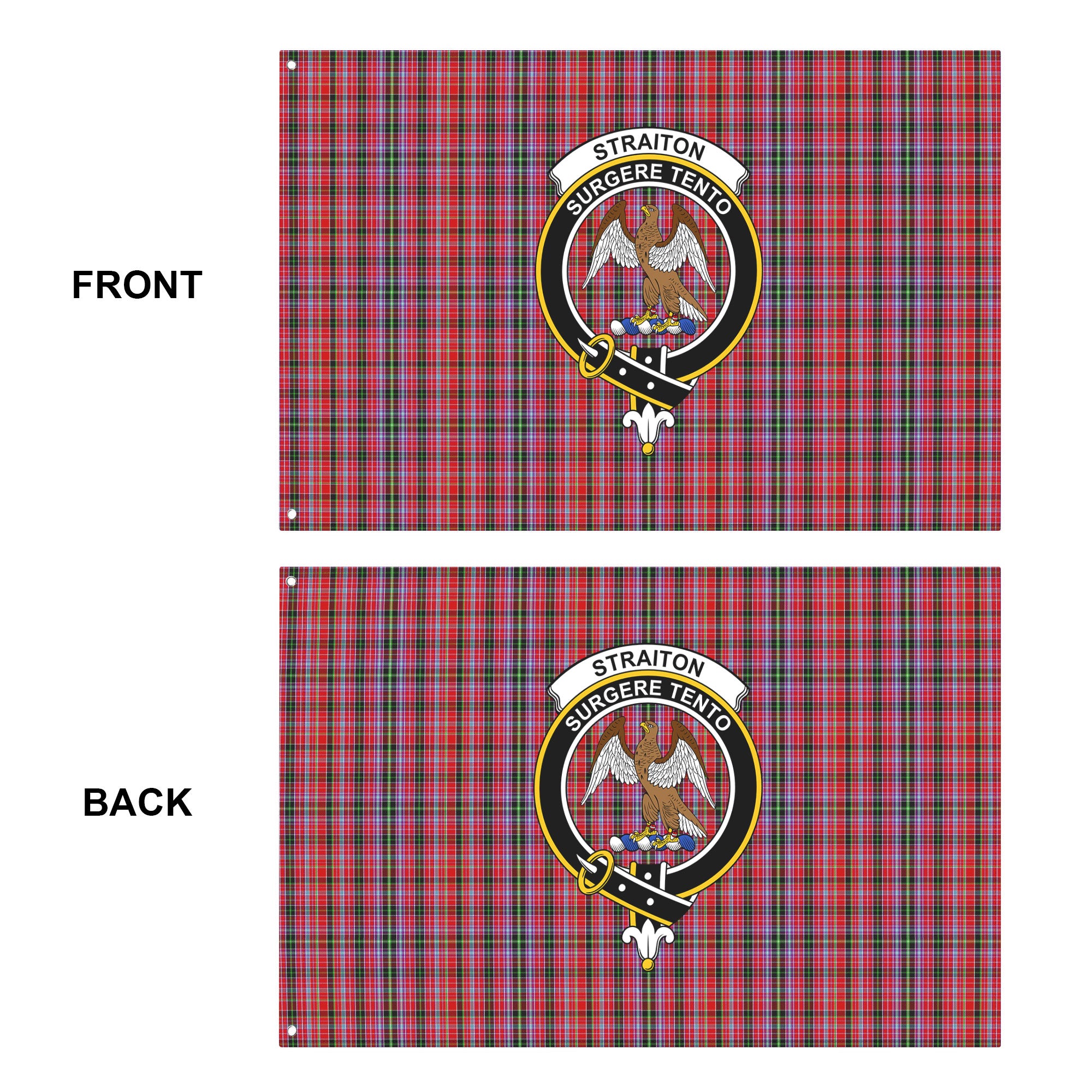 Straiton Tartan Crest House Flag