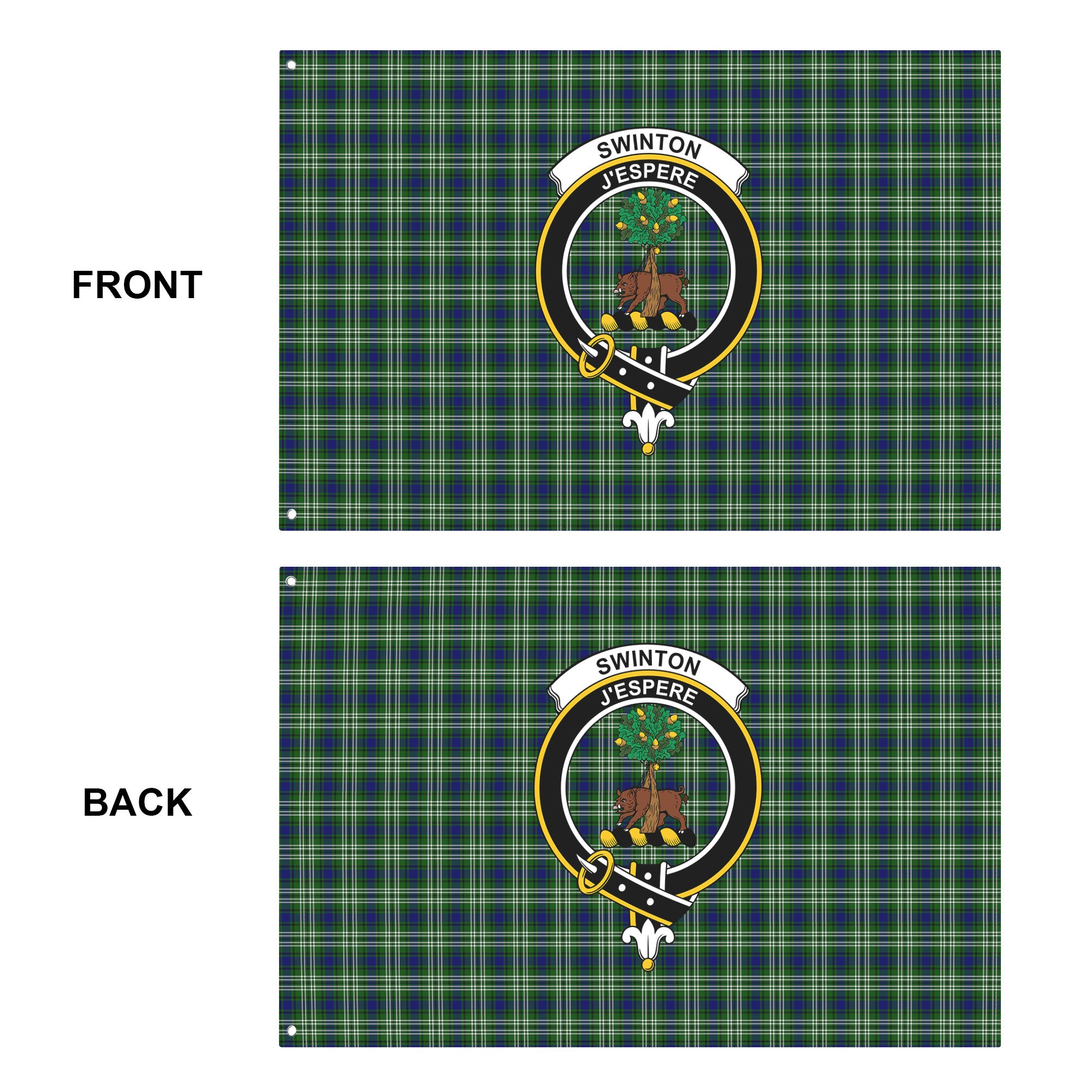Swinton Tartan Crest House Flag