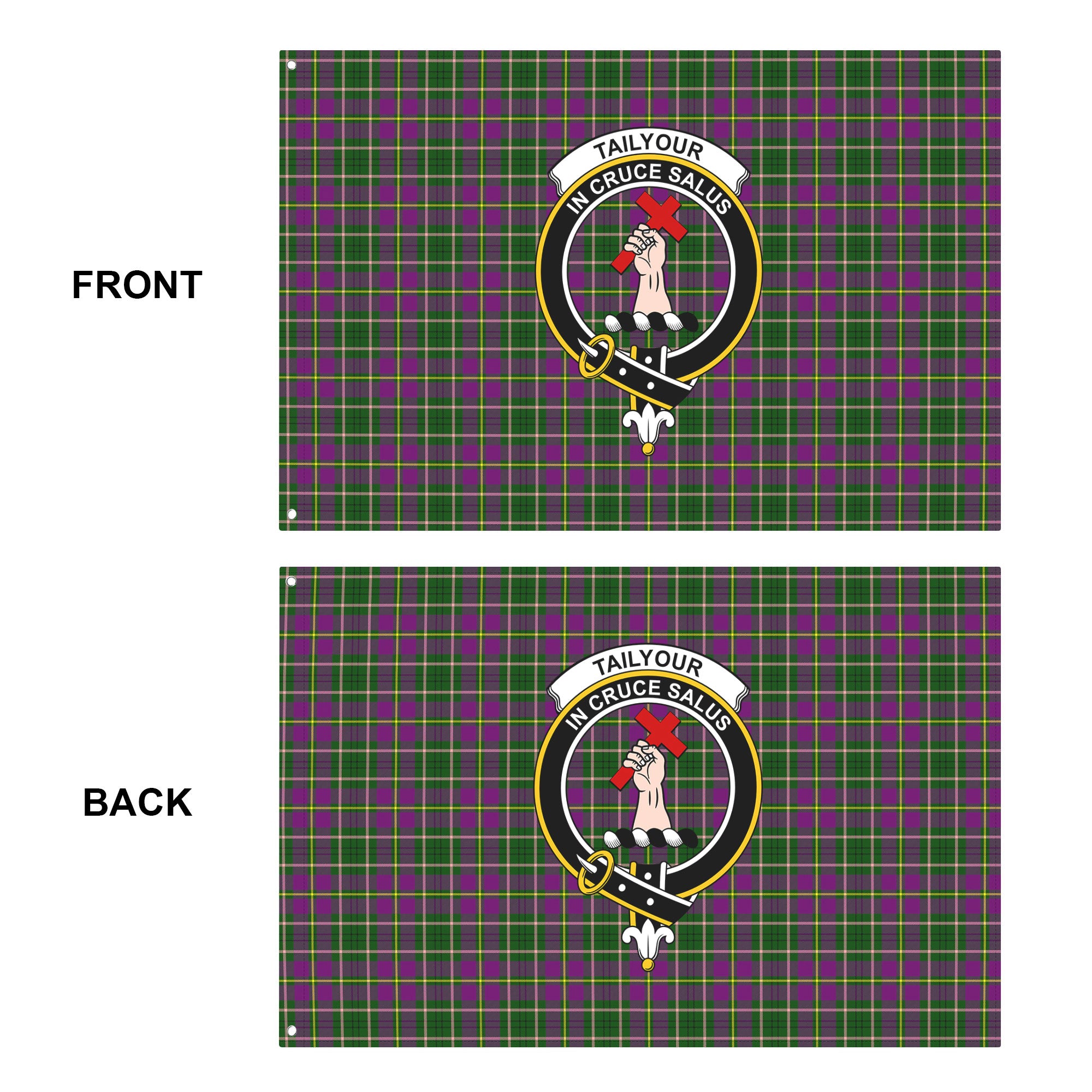 Tailyour (or Taylor) Tartan Crest House Flag