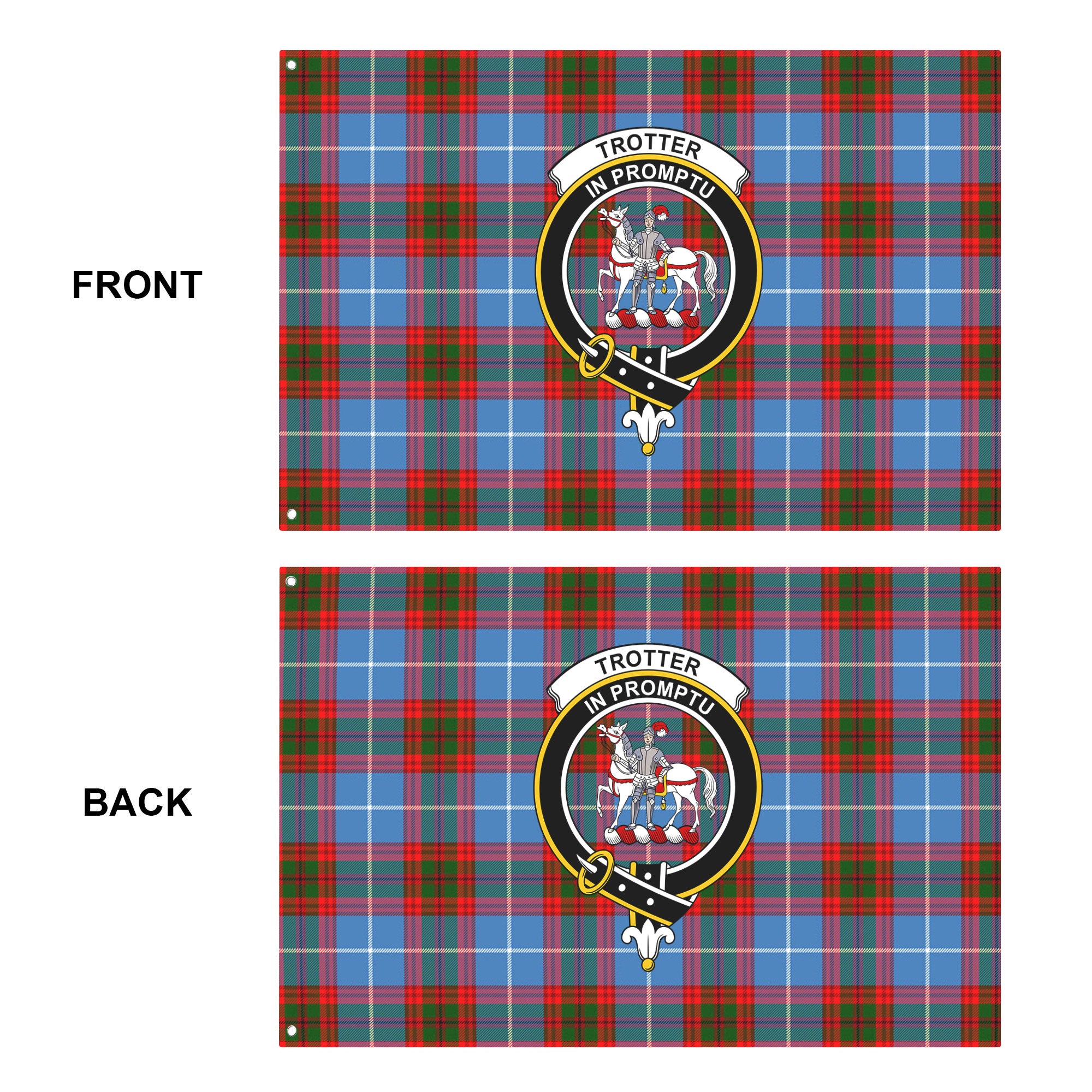 Trotter Tartan Crest House Flag