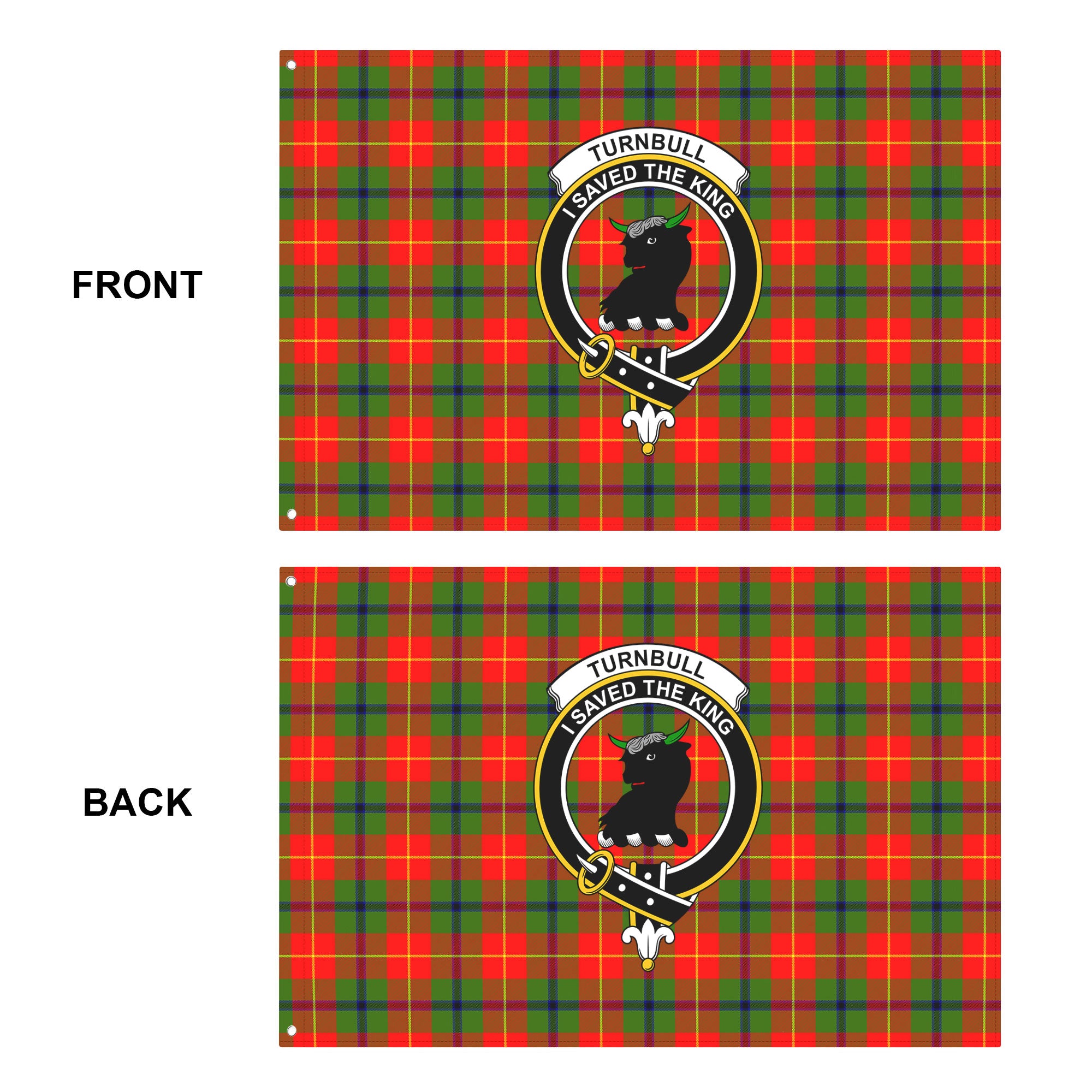 Turnbull Dress Tartan Crest House Flag