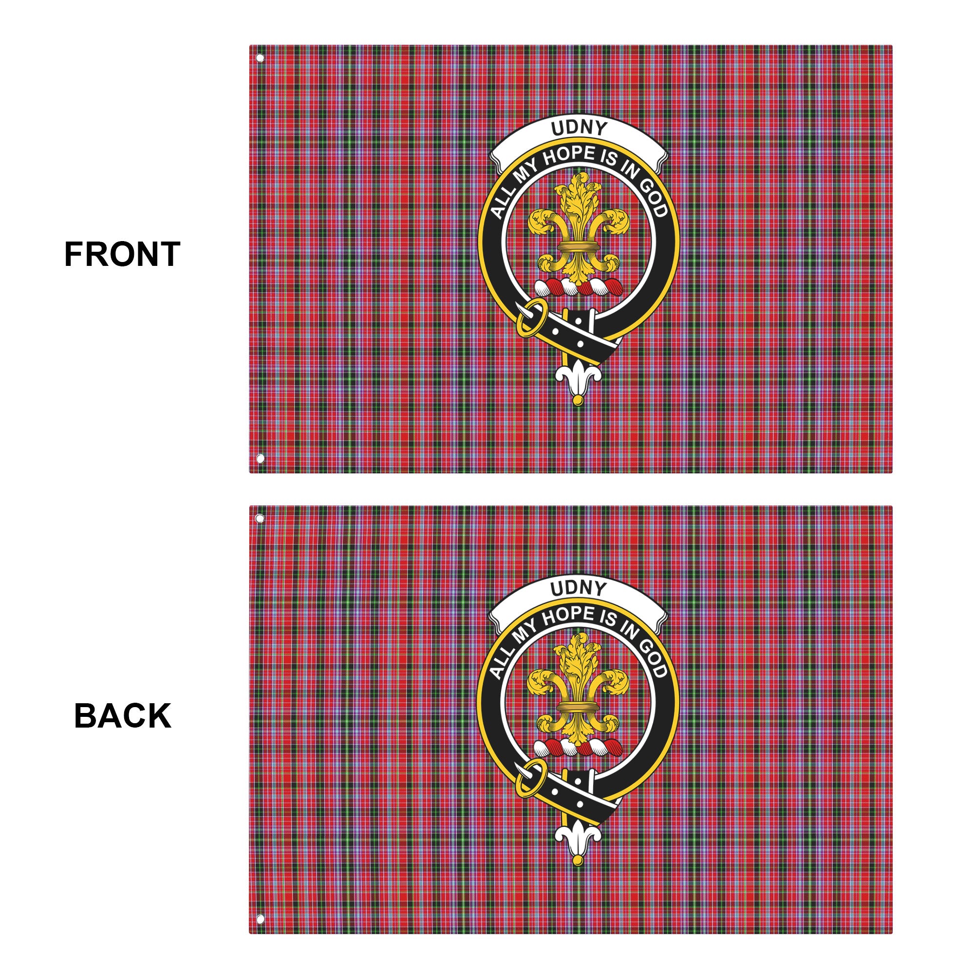 Udny Tartan Crest House Flag
