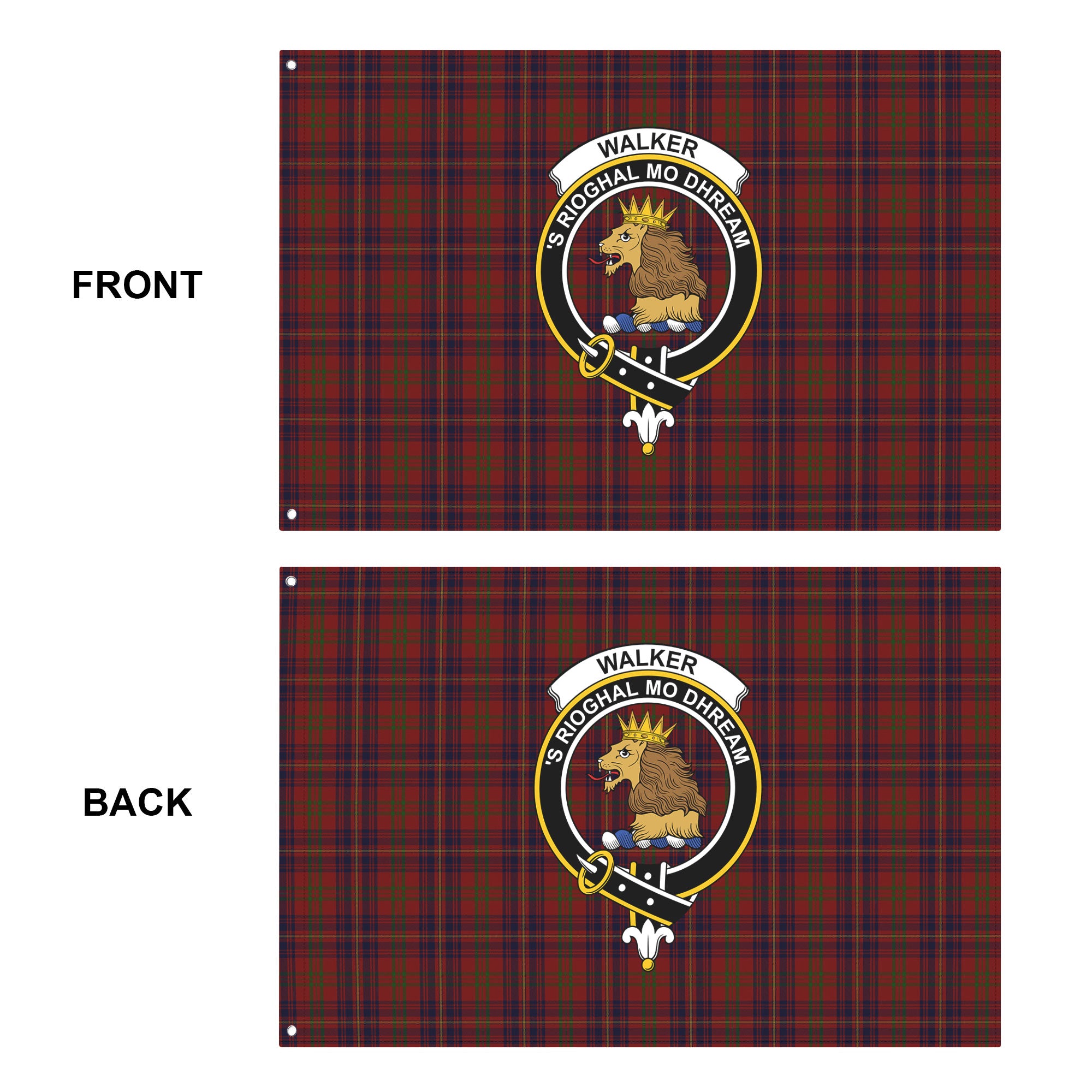Walker Tartan Crest House Flag