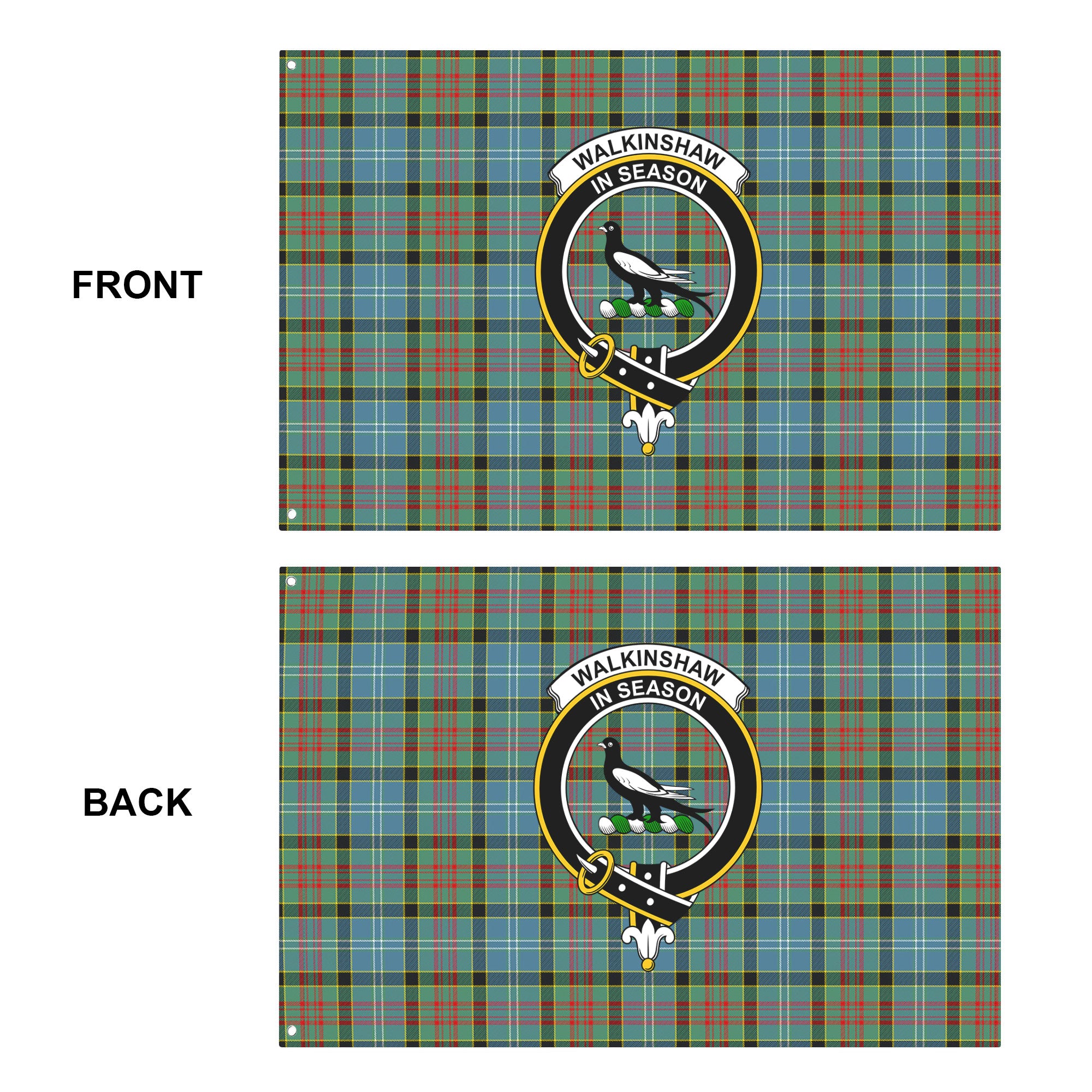 Walkinshaw Tartan Crest House Flag