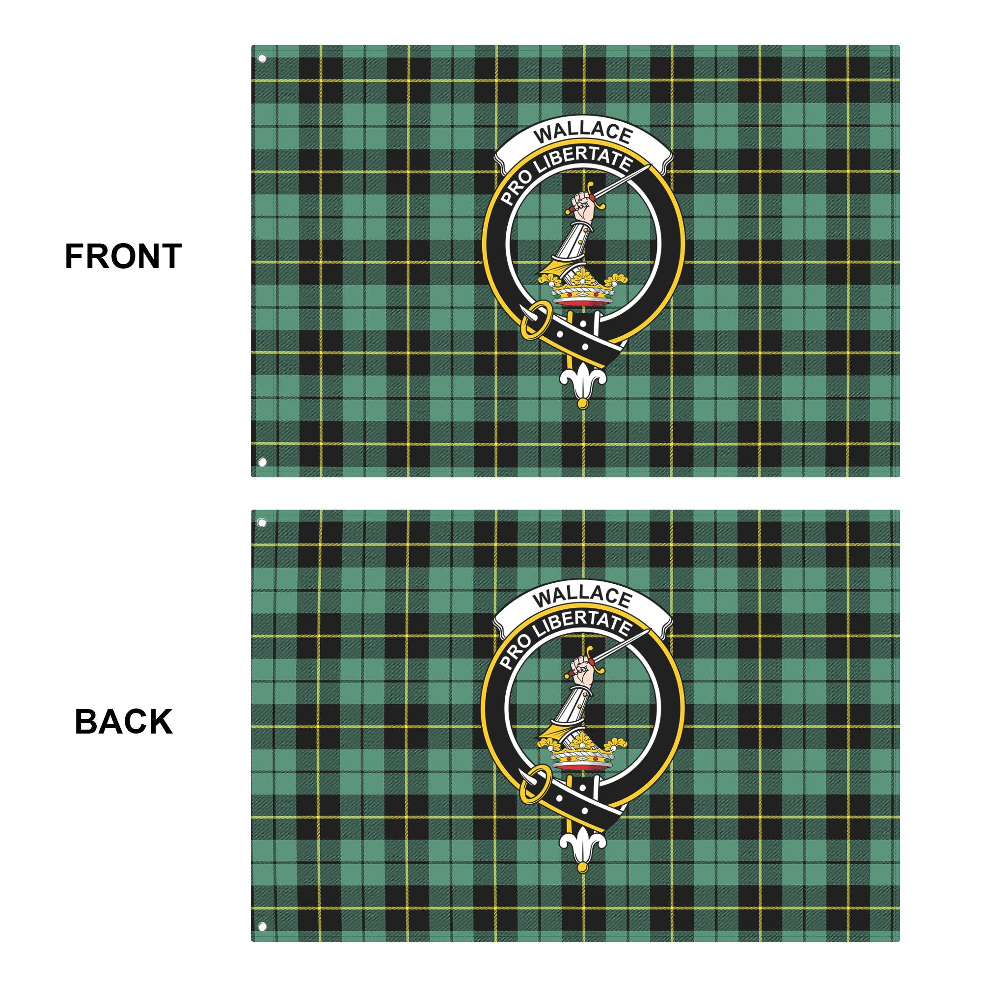 Wallace Hunting Ancient Tartan Crest House Flag