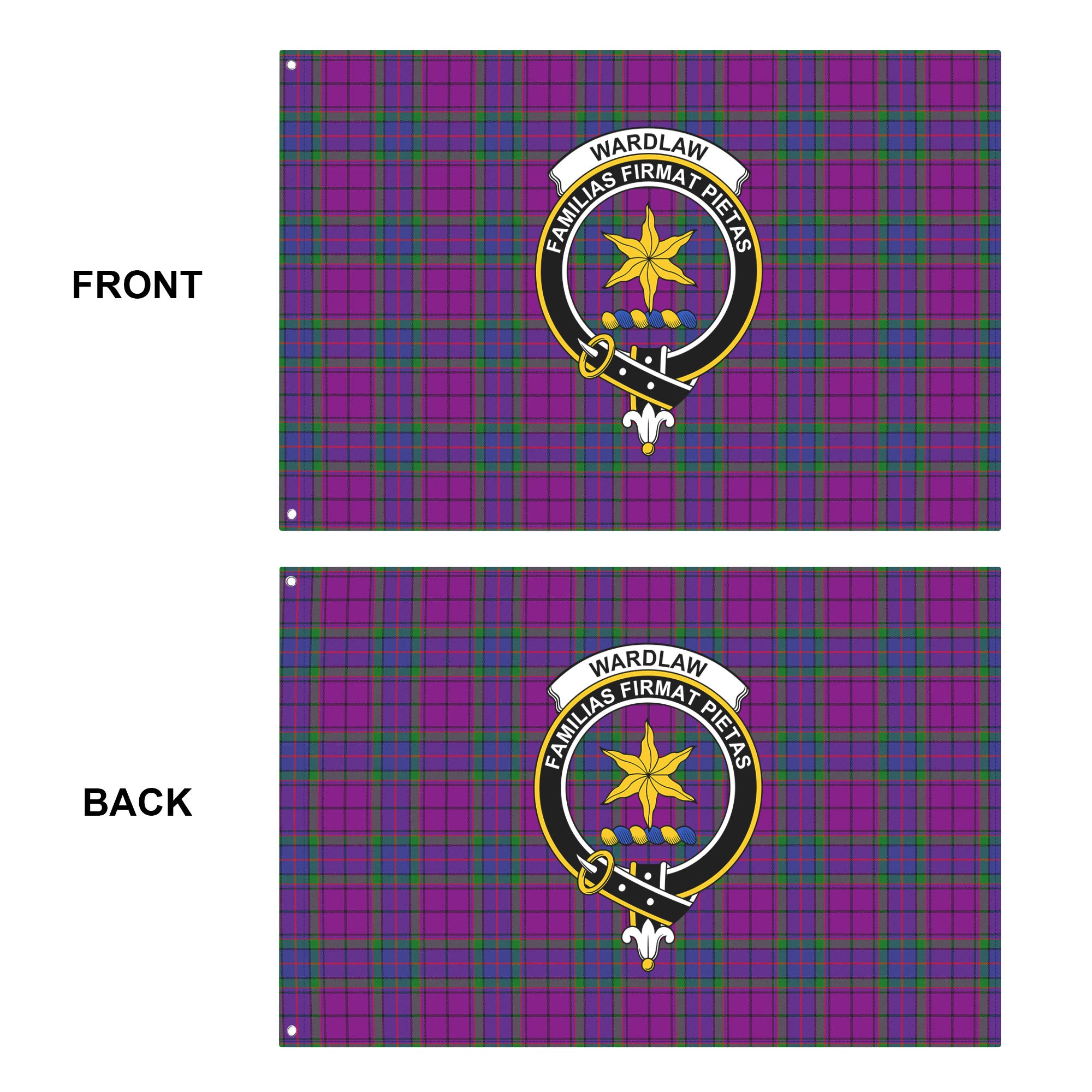 Wardlaw Modern Tartan Crest House Flag