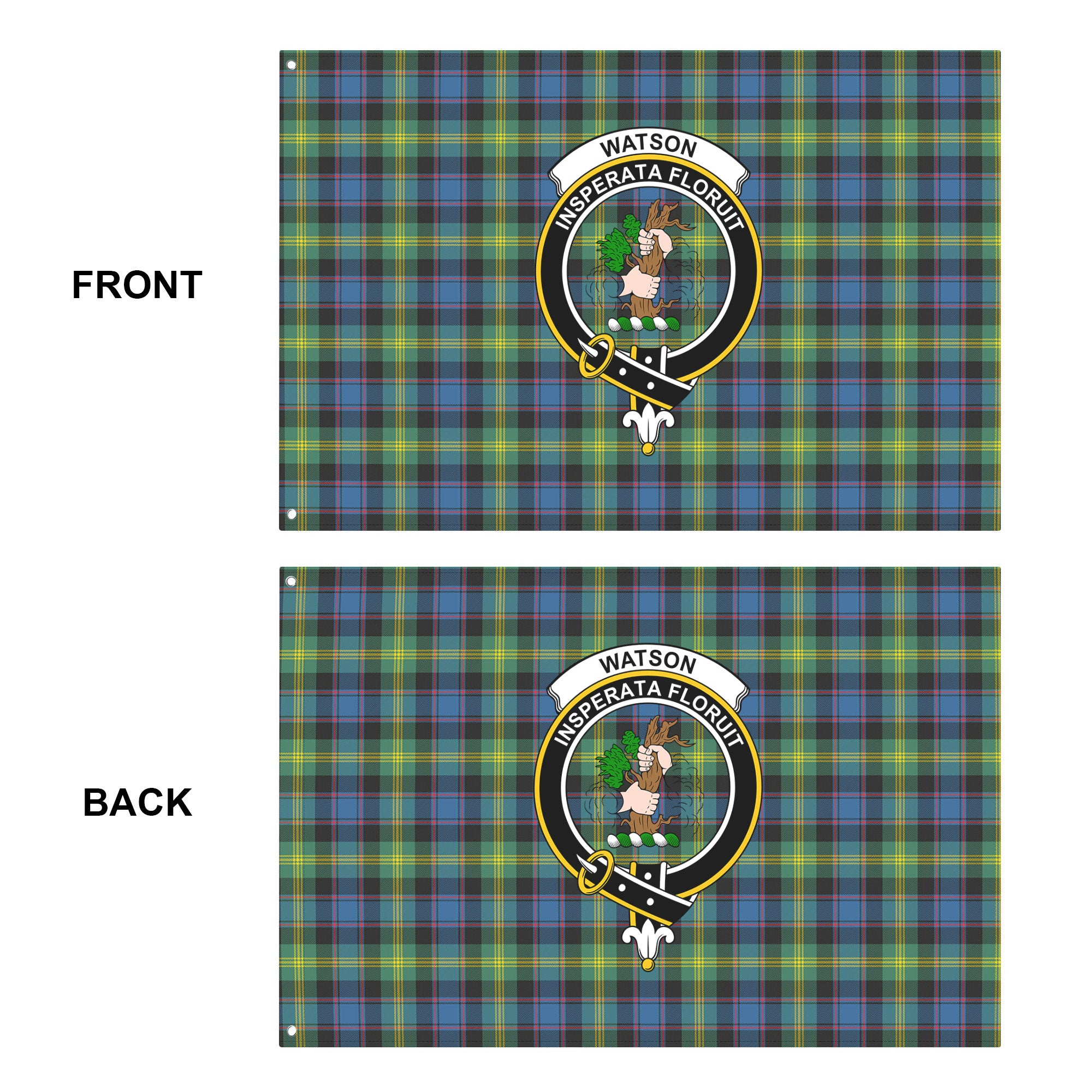 Watson Ancient Tartan Crest House Flag
