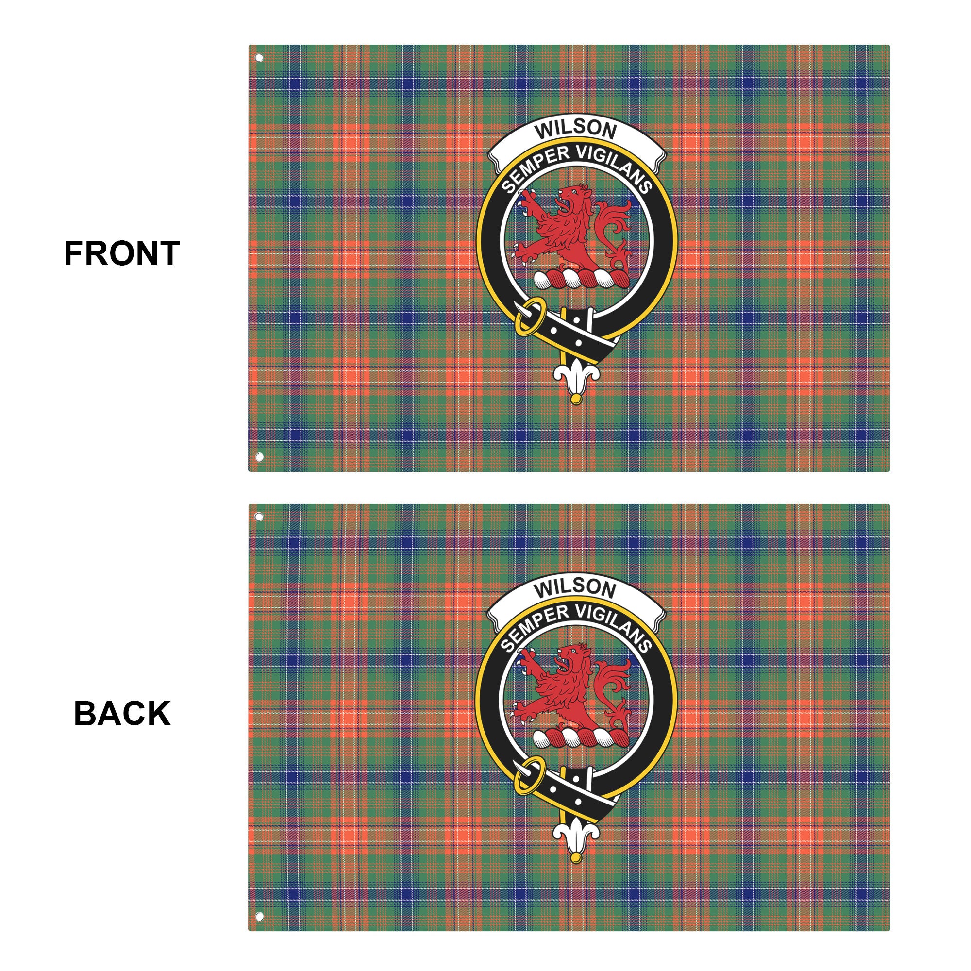 Wilson Ancient Tartan Crest House Flag