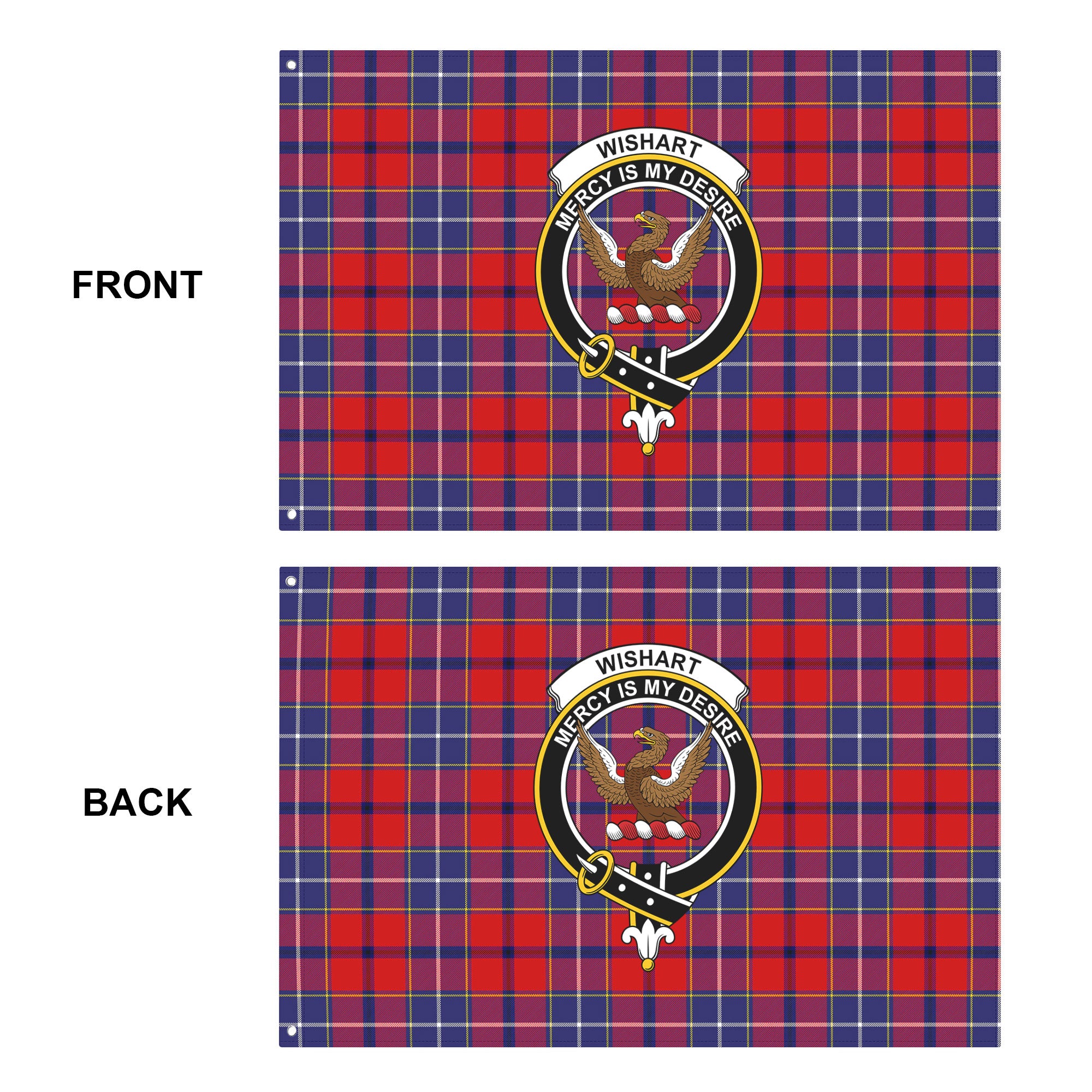 Wishart Dress Tartan Crest House Flag