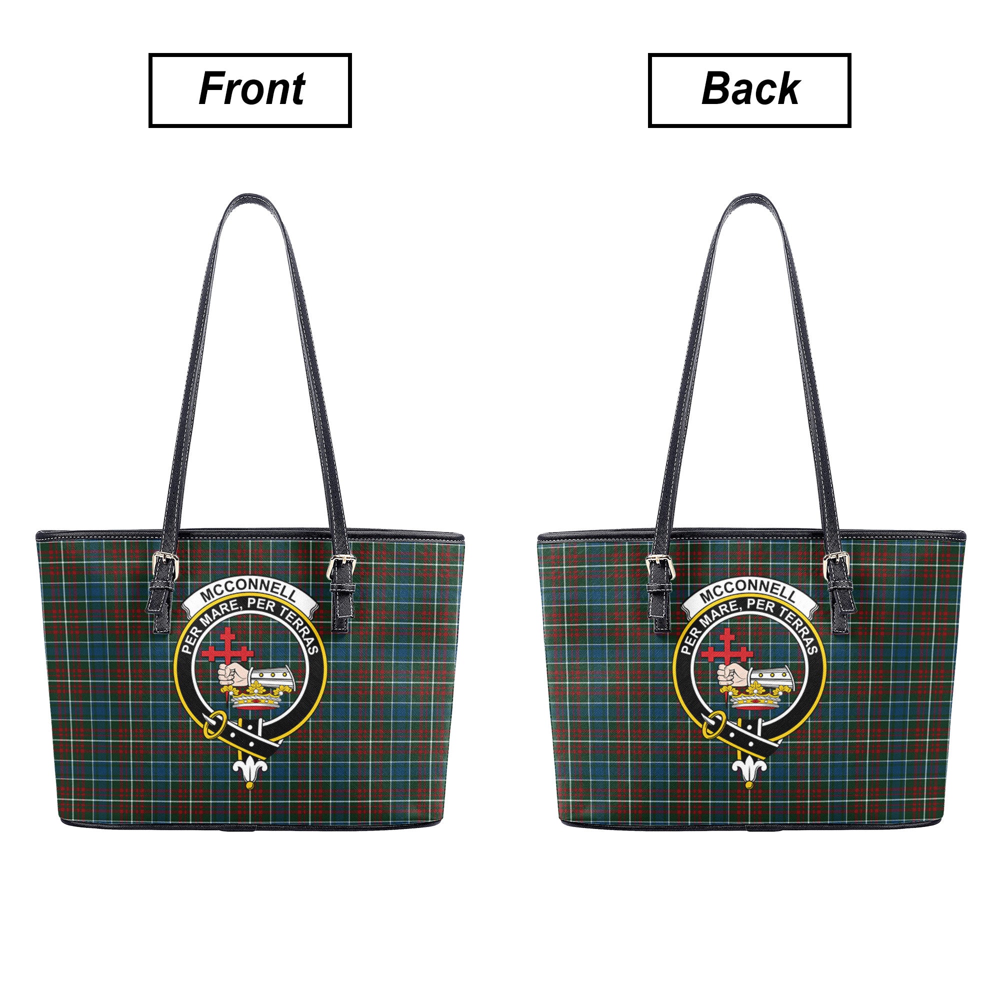 McConnell Tartan Crest Leather Tote Bag