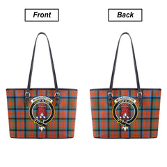 McNaughton Ancient Tartan Crest Leather Tote Bag
