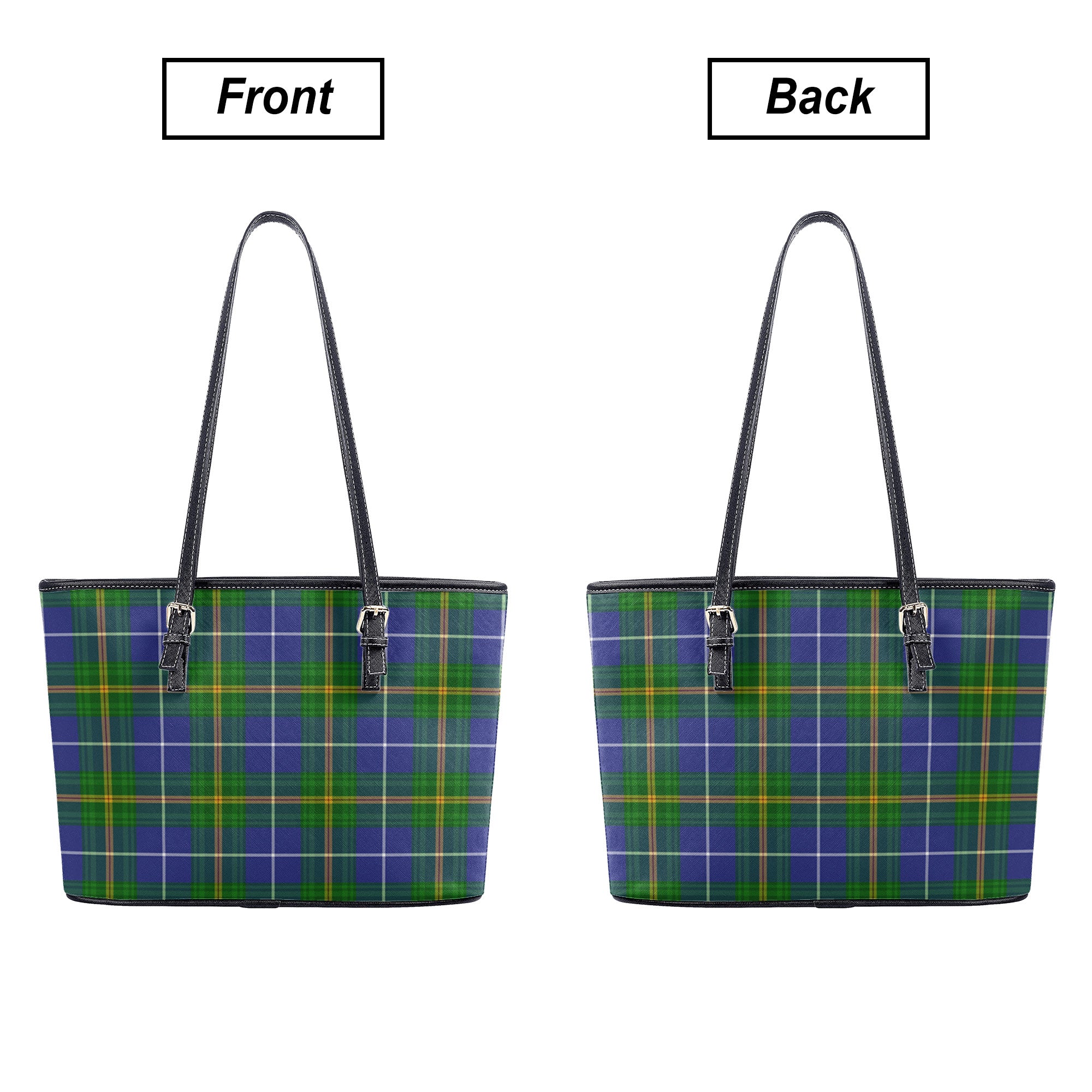 Nova Scotia Tartan Leather Tote Bag