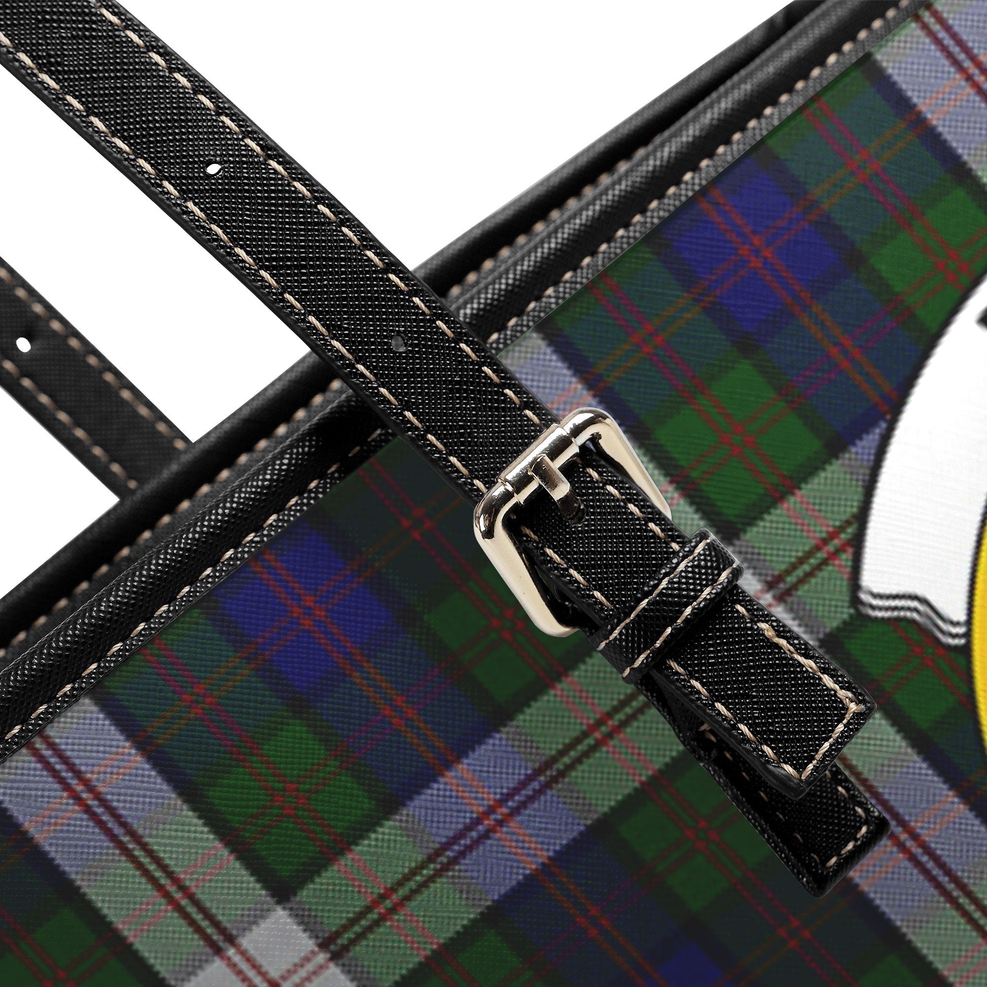 Blair Dress Tartan Crest Leather Tote Bag