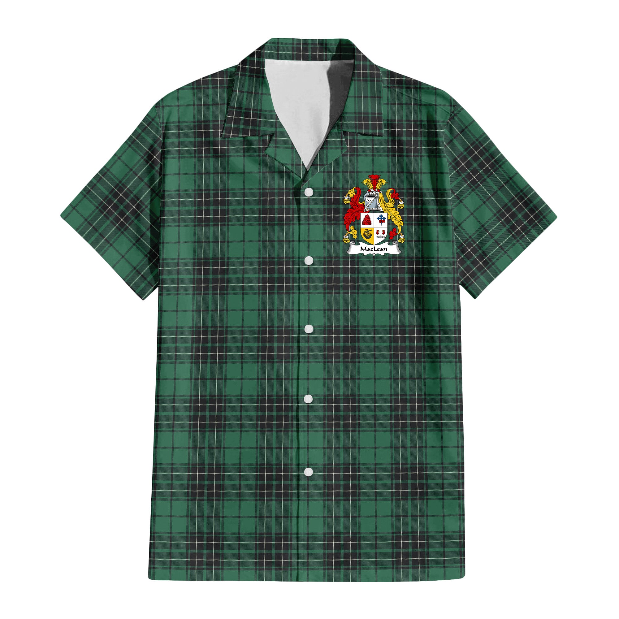 MacLean Hunting Ancient Tartan Coat of Arms Hawaiian Shirt