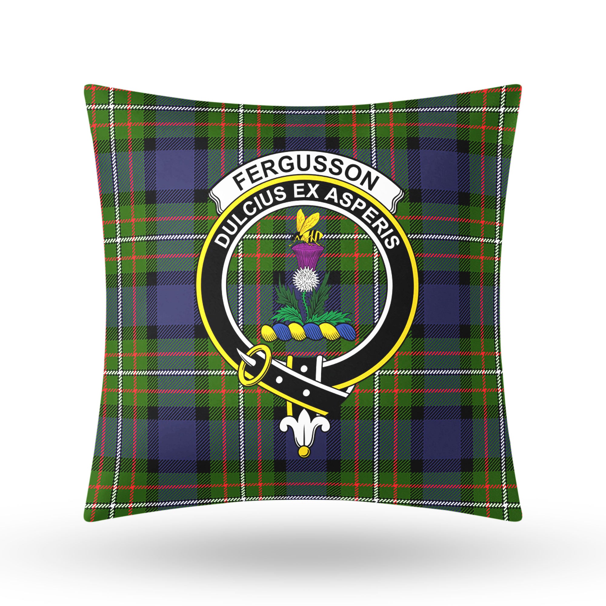 Fergusson Modern Tartan Crest Pillow Cover