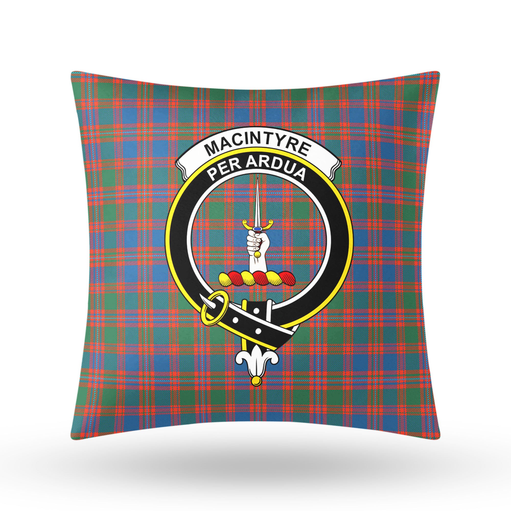 MacIntyre Ancient Tartan Crest Pillow Cover
