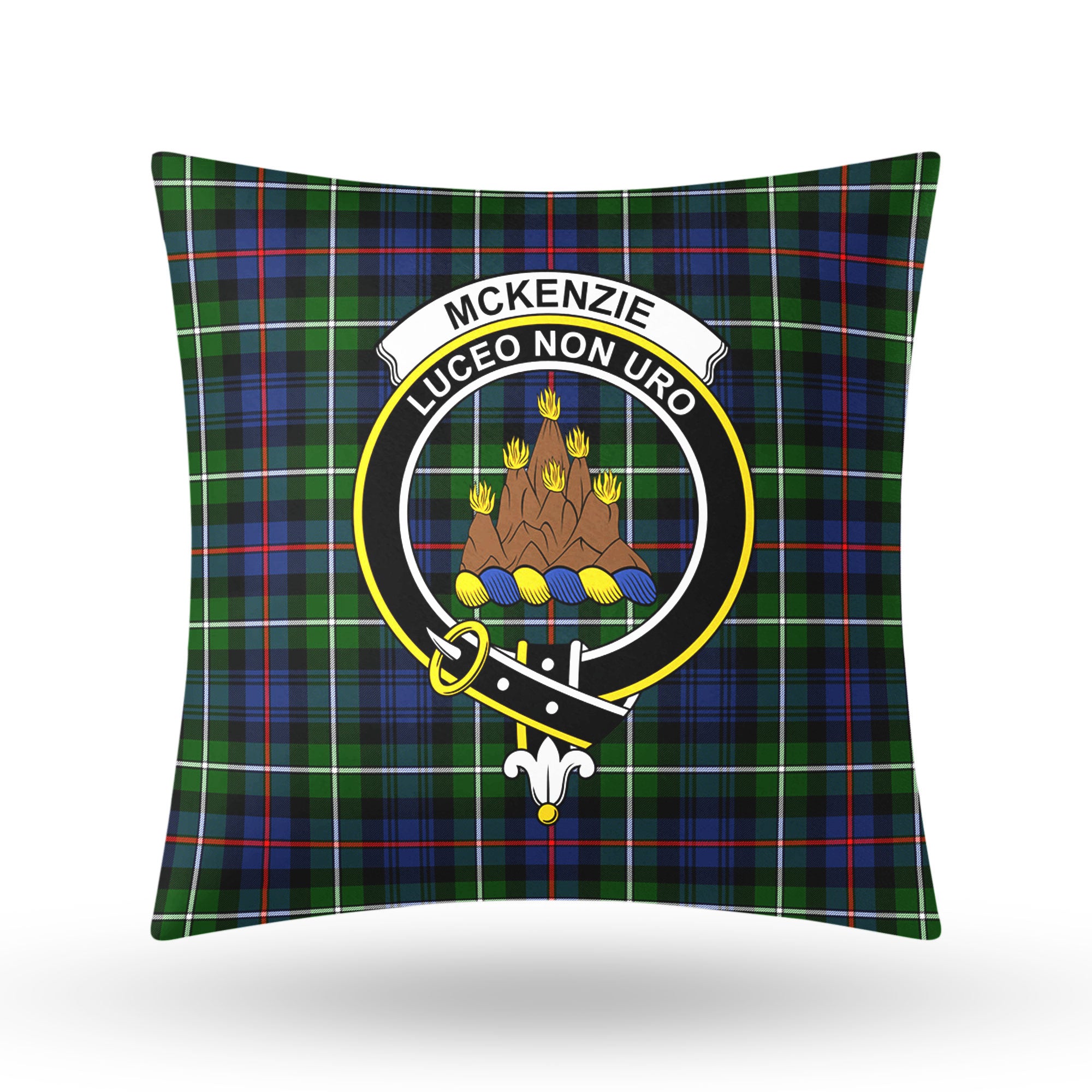 McKenzie Modern Tartan Crest Pillow Cover