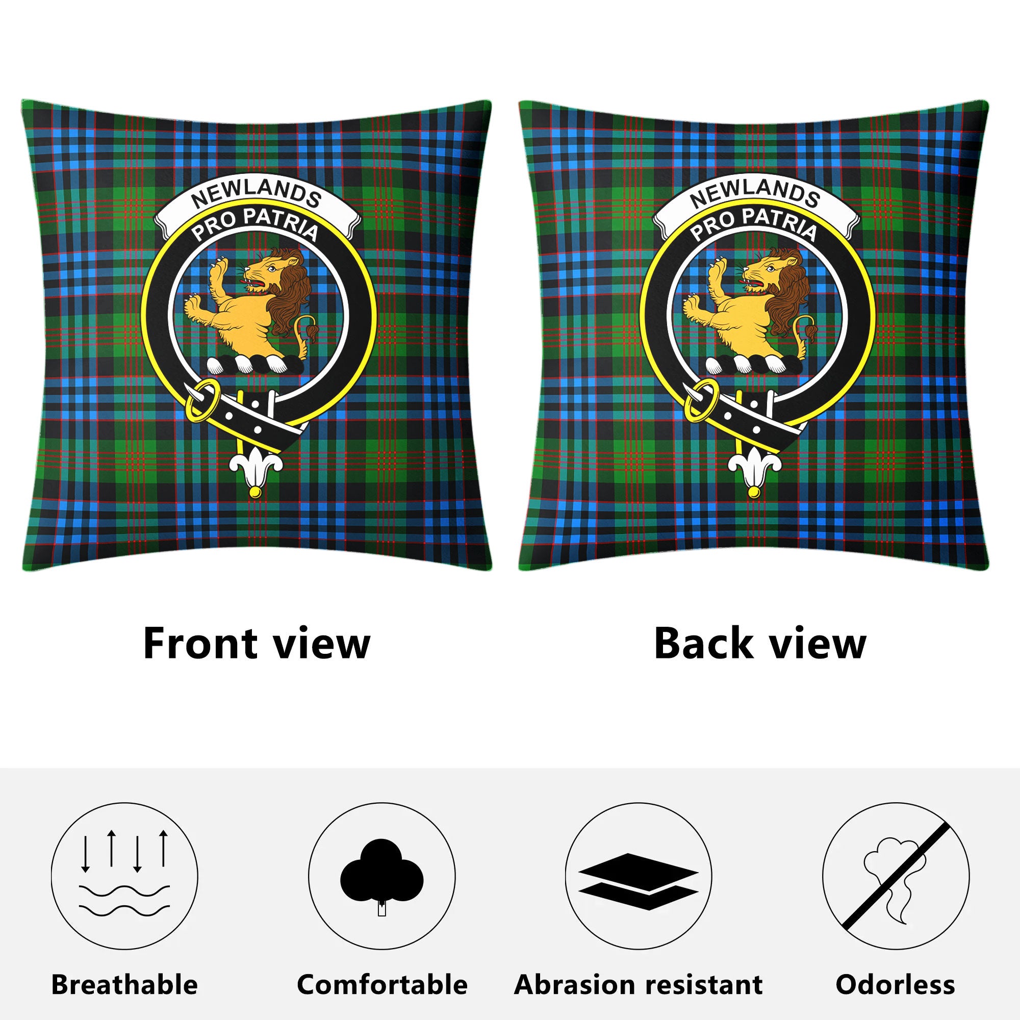 Newlands Tartan Crest Pillow Cover