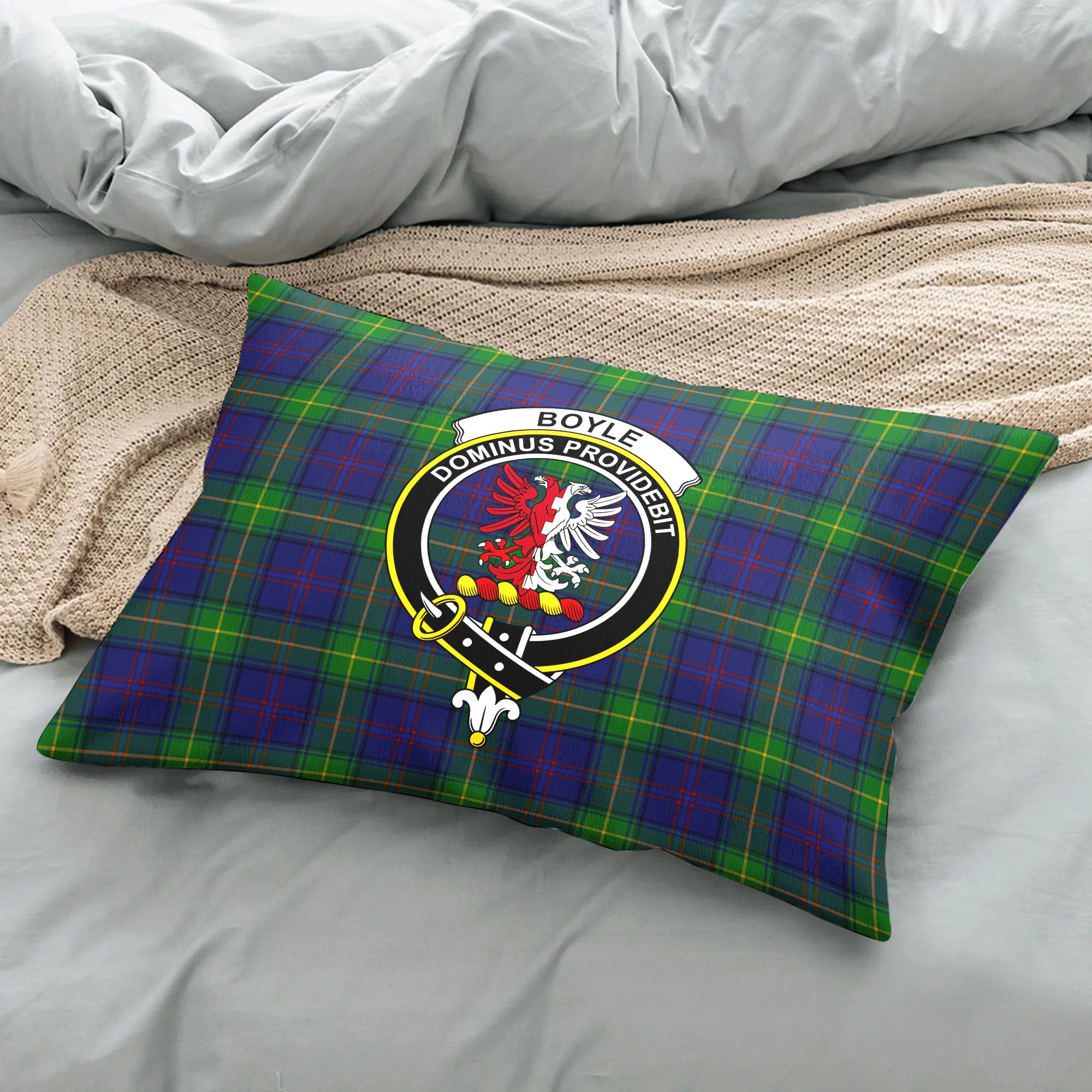 Boyle Tartan Crest Pillow Cover