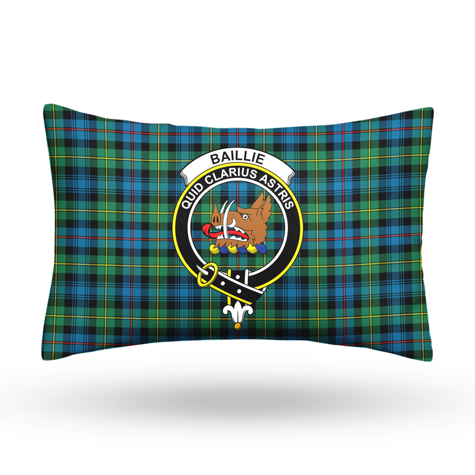 Baillie Ancient Tartan Crest Pillow Cover